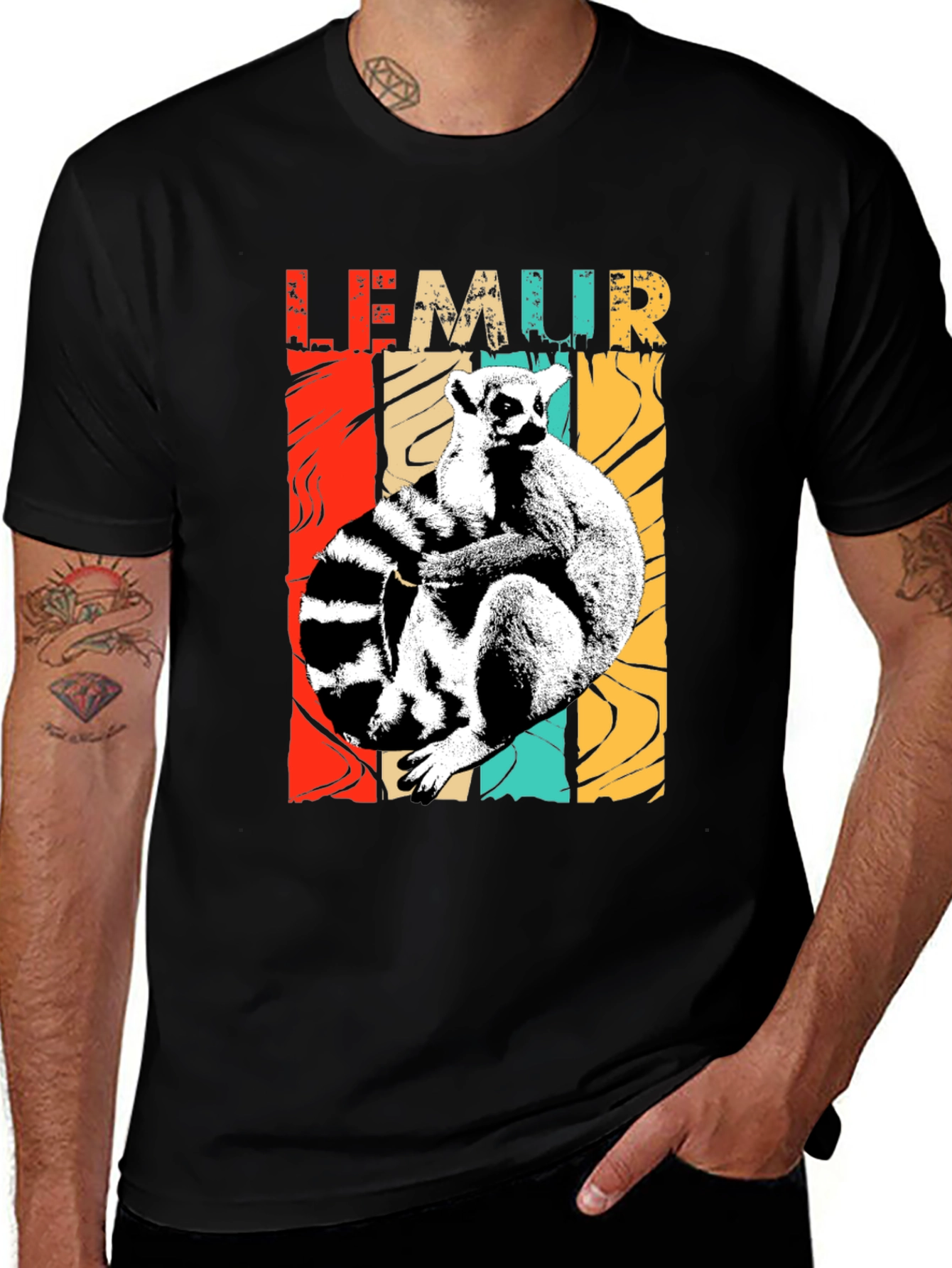 Retro Lemur T-Shirt - Unique Design
