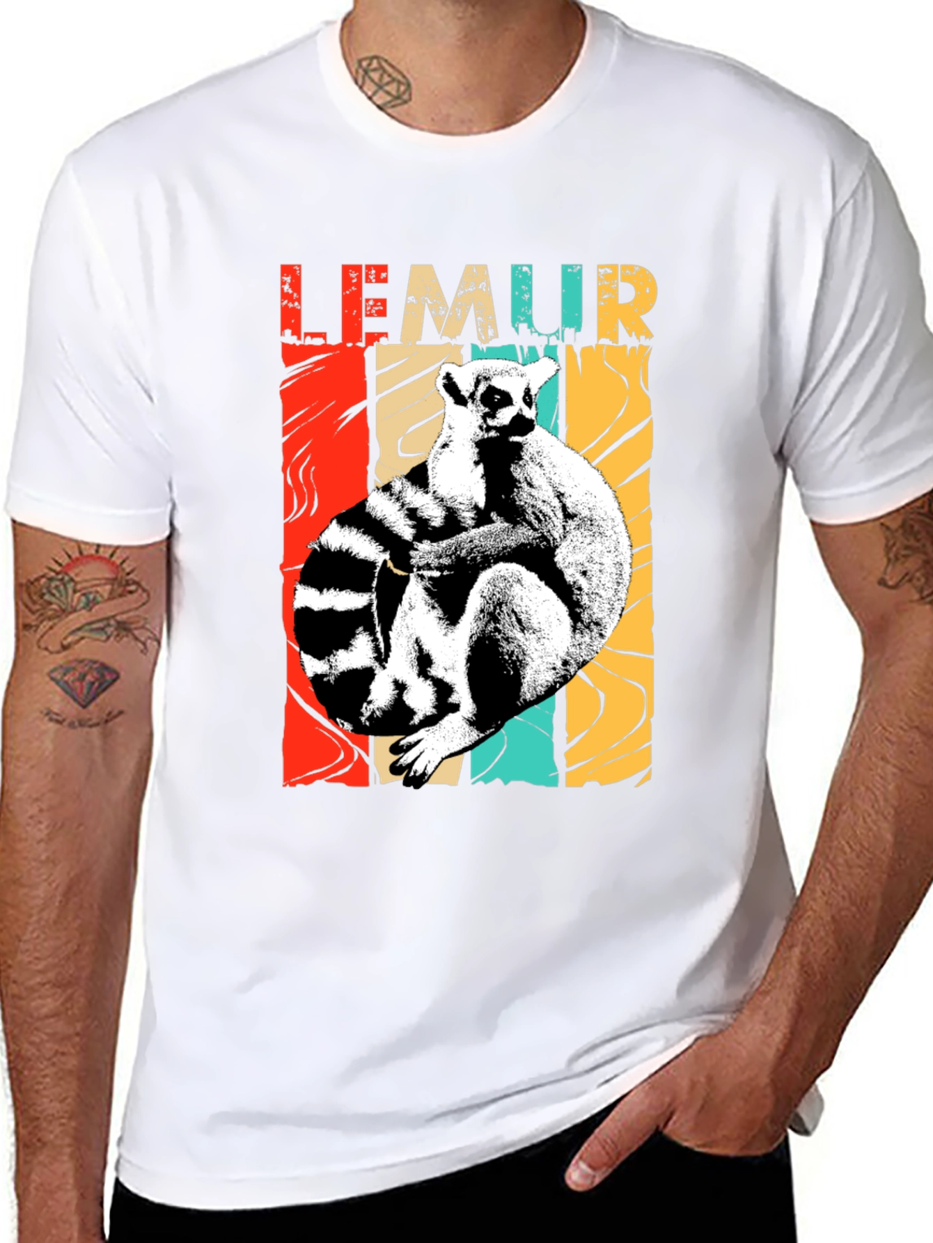 Retro Lemur T-Shirt - Unique Design