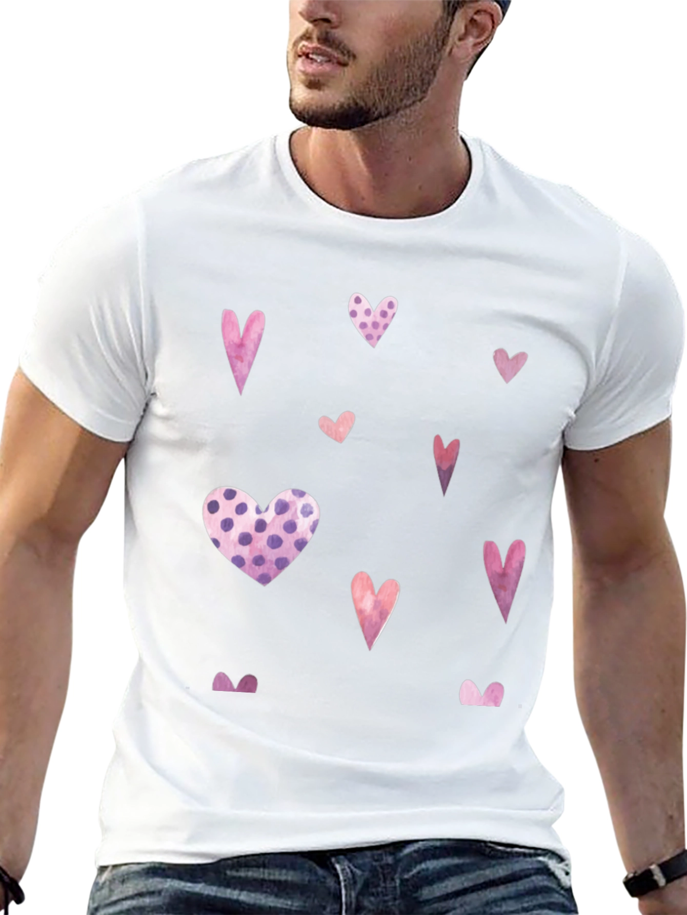 Heart Print T-Shirt - Valentines Day Ready