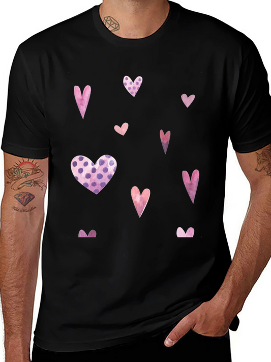 Heart Print T-Shirt - Valentines Day Ready