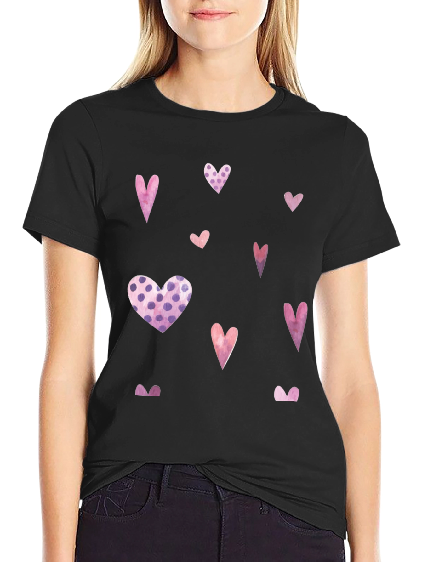 Heart Print T-Shirt - Valentines Day Ready