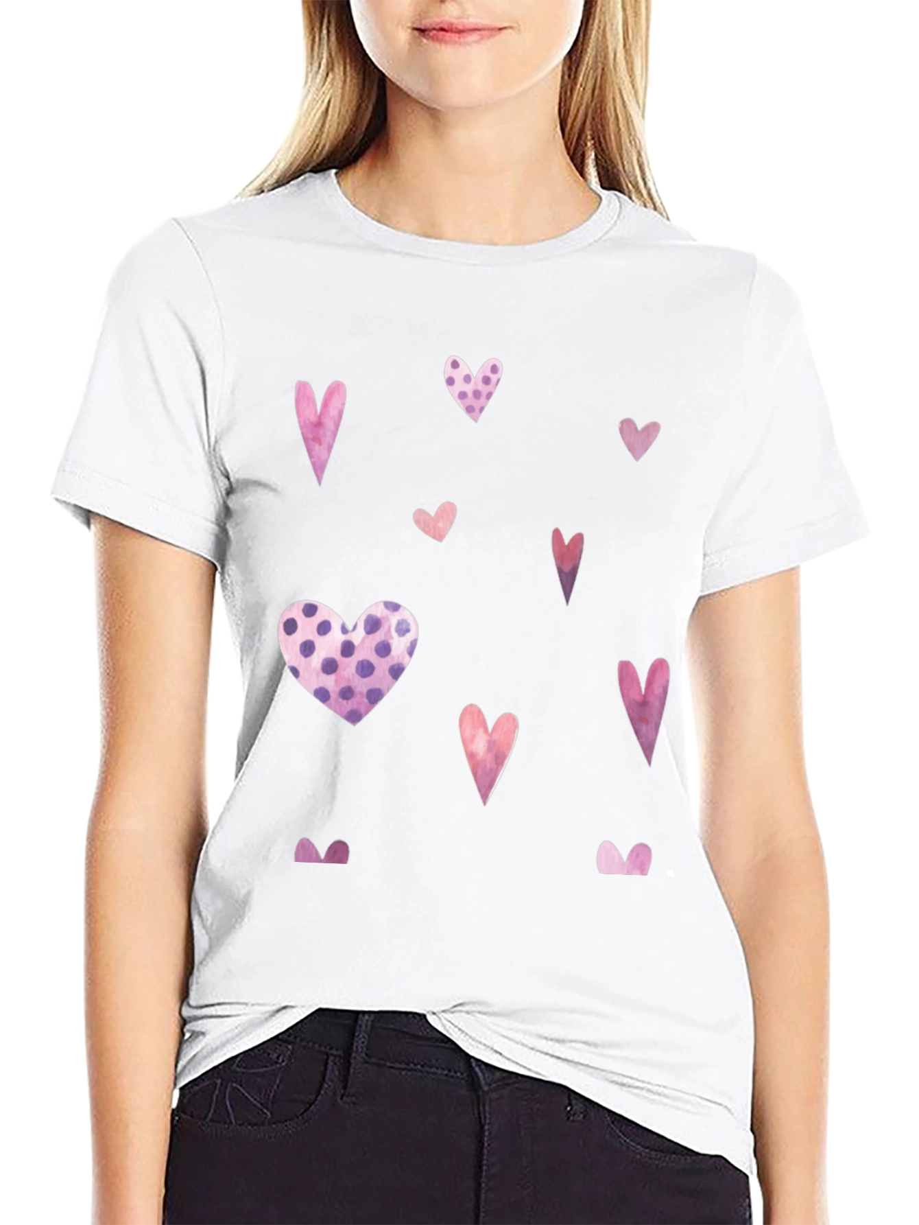 Heart Print T-Shirt - Valentines Day Ready