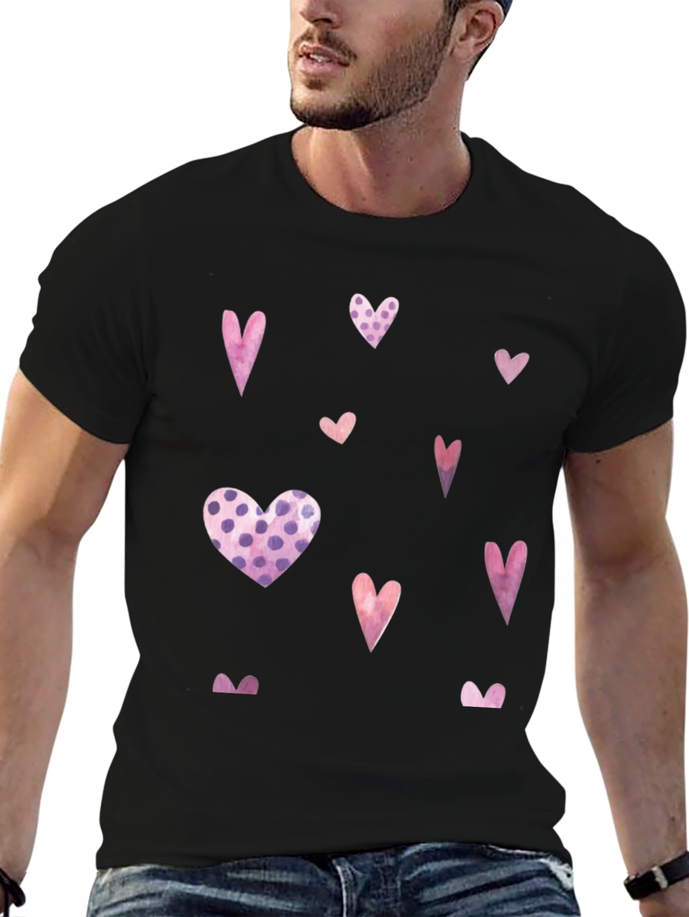Heart Print T-Shirt - Valentines Day Ready