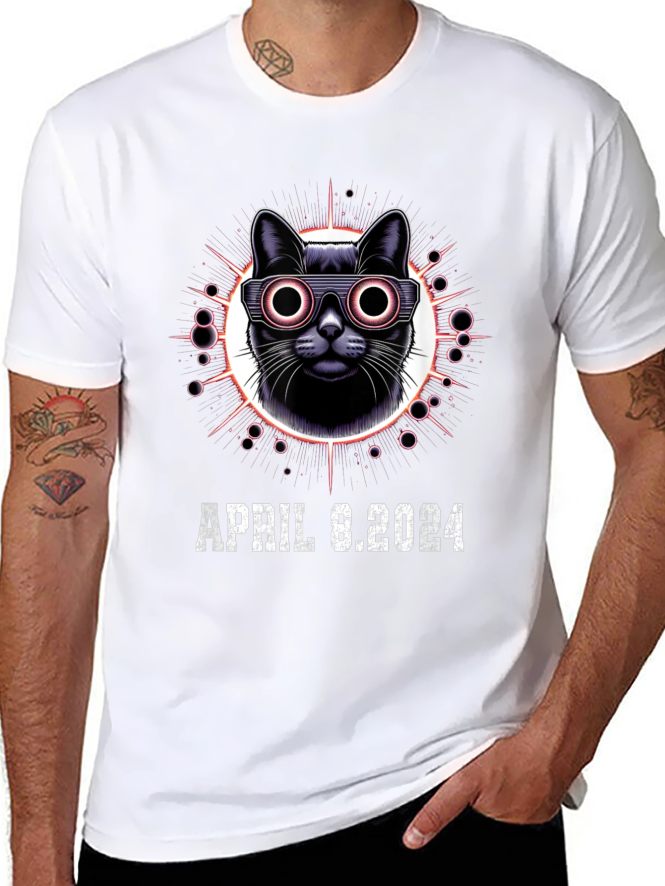 April 8 2024 Eclipse Cat T-Shirt