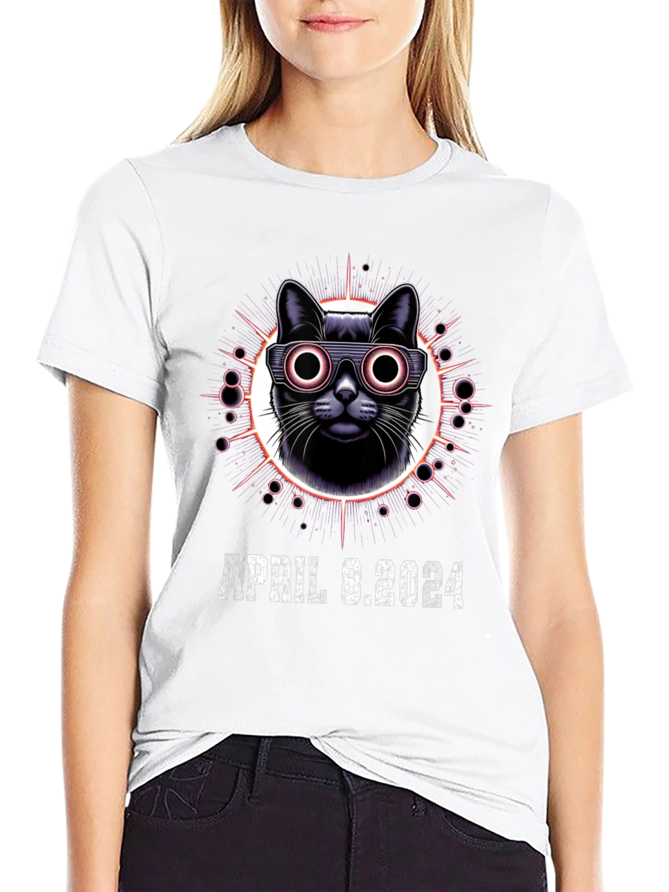 April 8 2024 Eclipse Cat T-Shirt