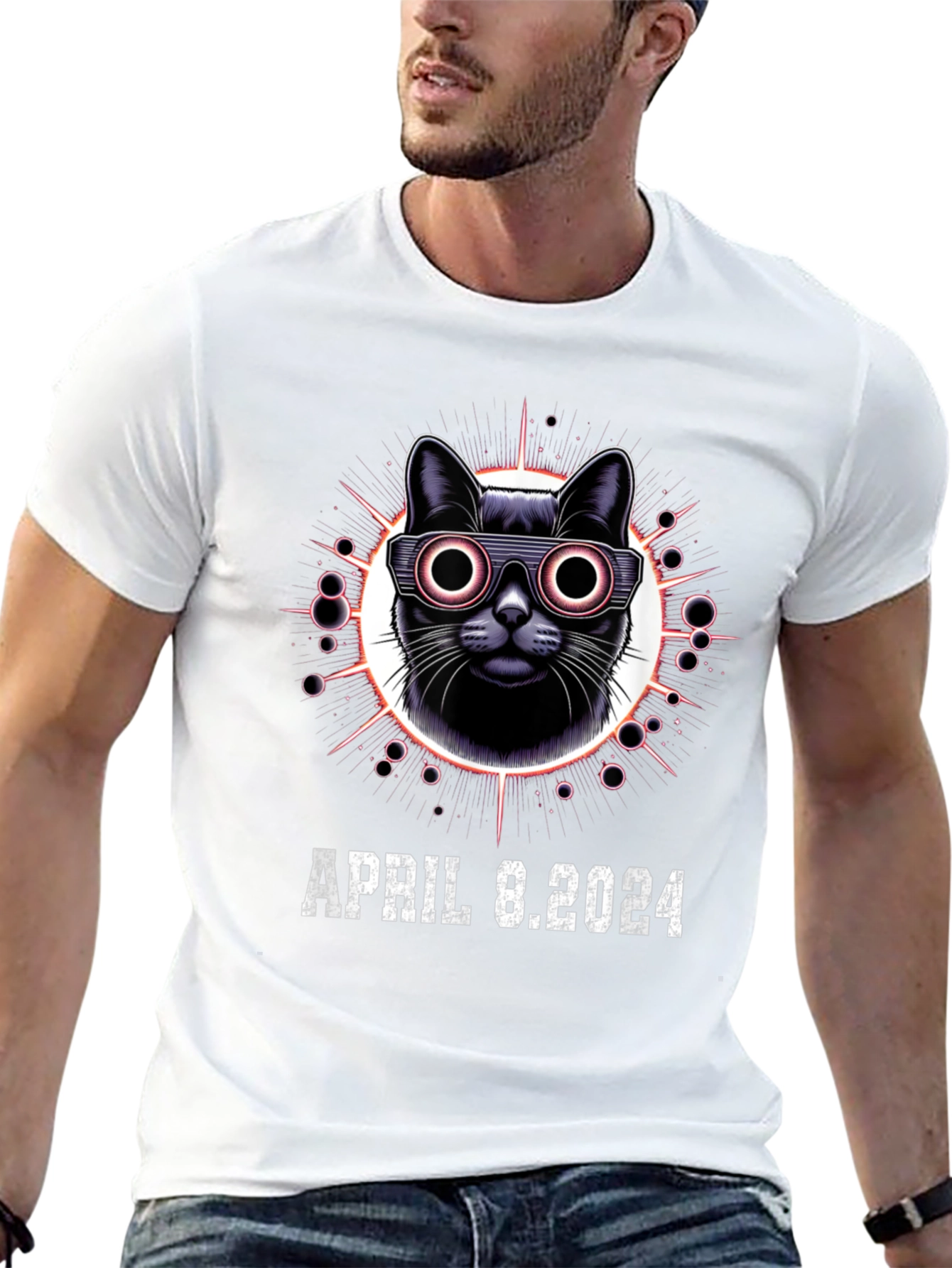 April 8 2024 Eclipse Cat T-Shirt