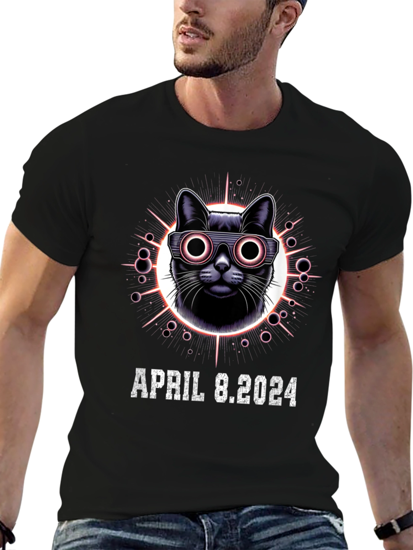 April 8 2024 Eclipse Cat T-Shirt