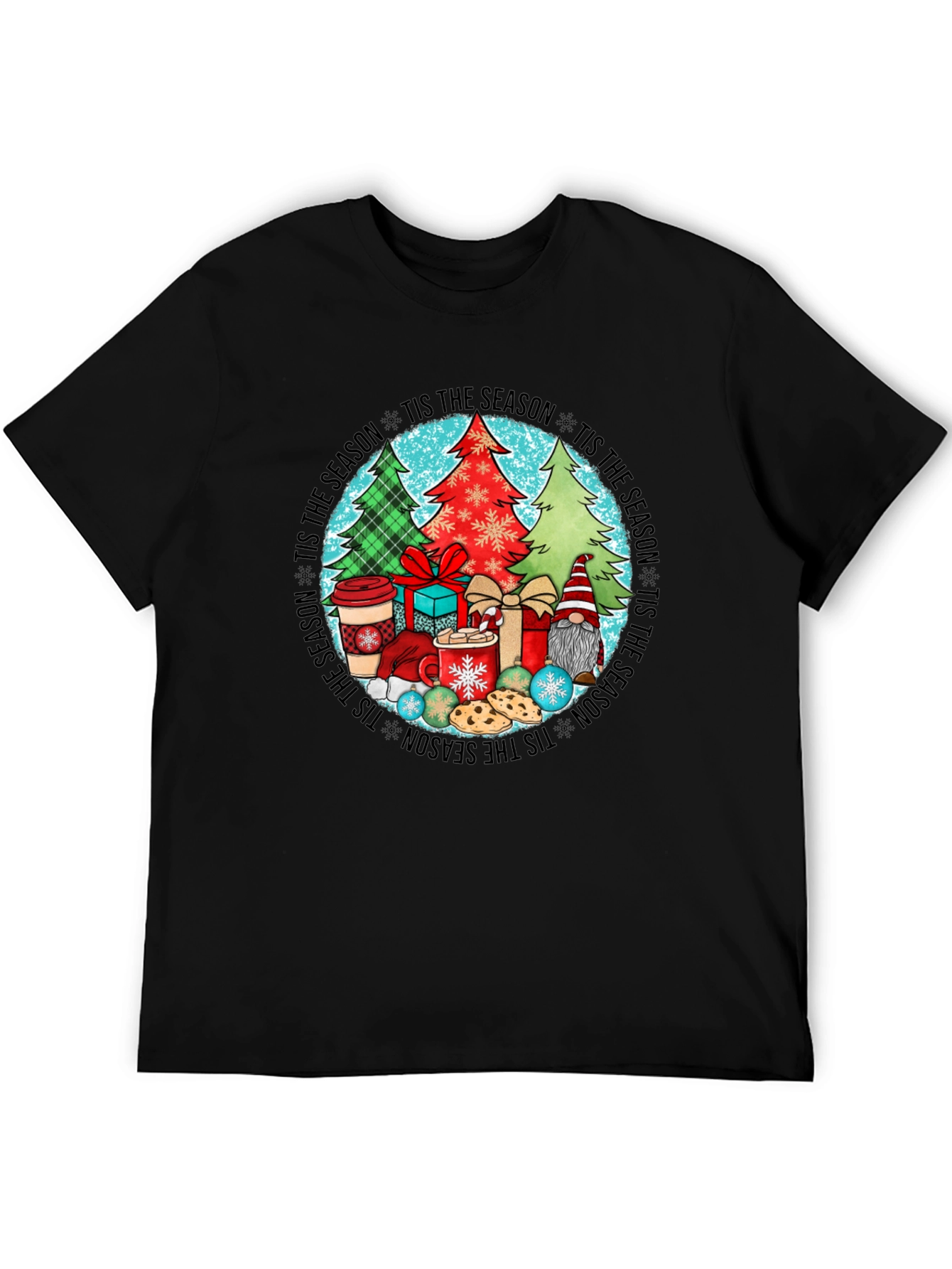 Festive Tis the Season Holiday Graphic Tee