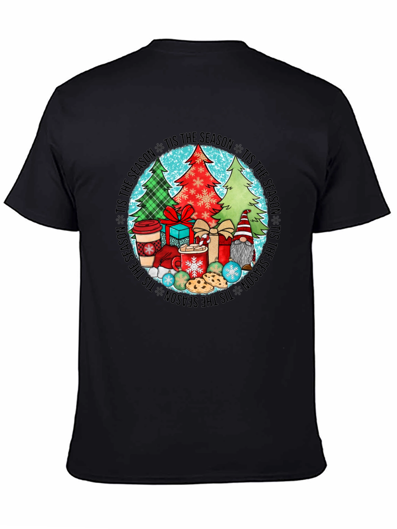 Festive Tis the Season Holiday Graphic Tee