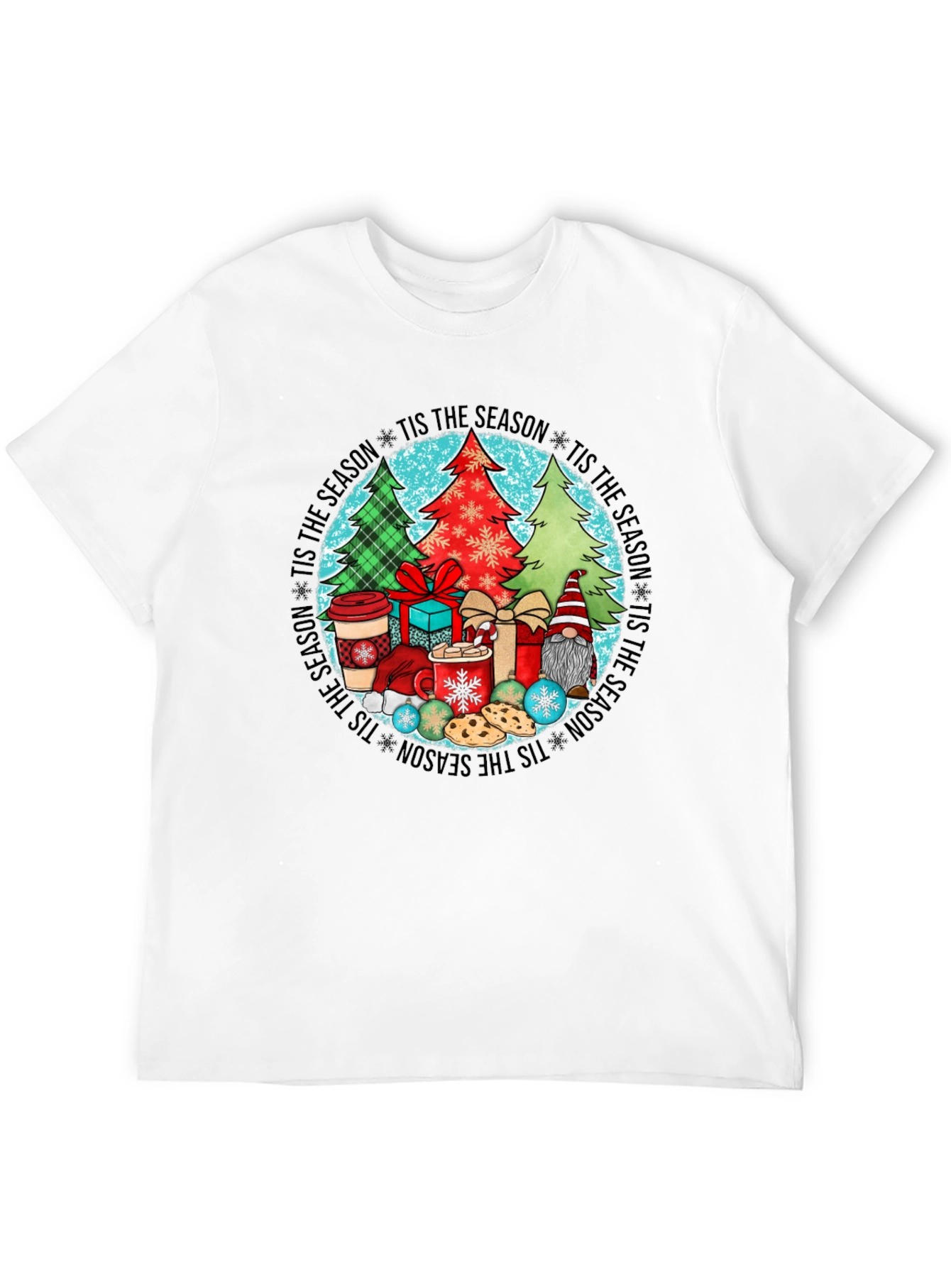 Festive Tis the Season Holiday Graphic Tee