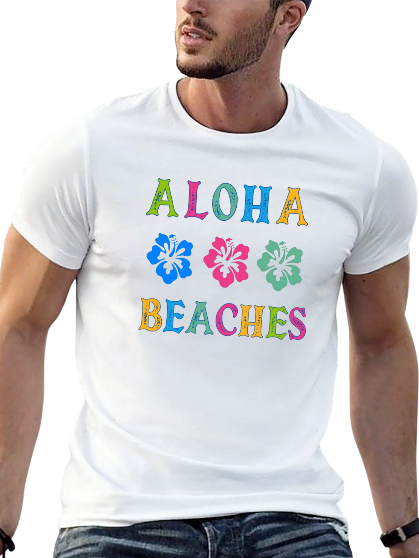 Aloha Beaches Graphic Tee | Tropical Summer Shirt