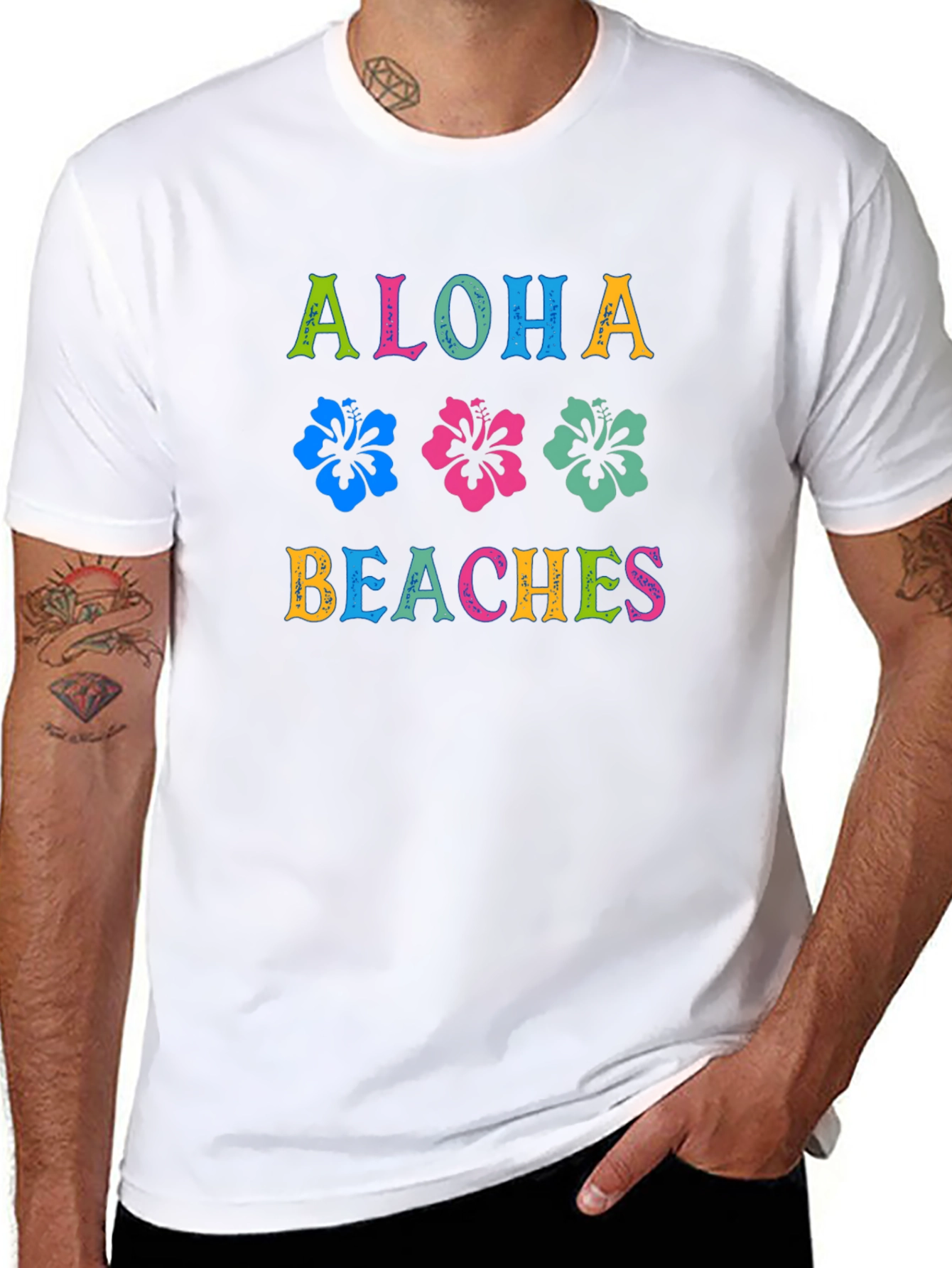 Aloha Beaches Graphic Tee | Tropical Summer Shirt