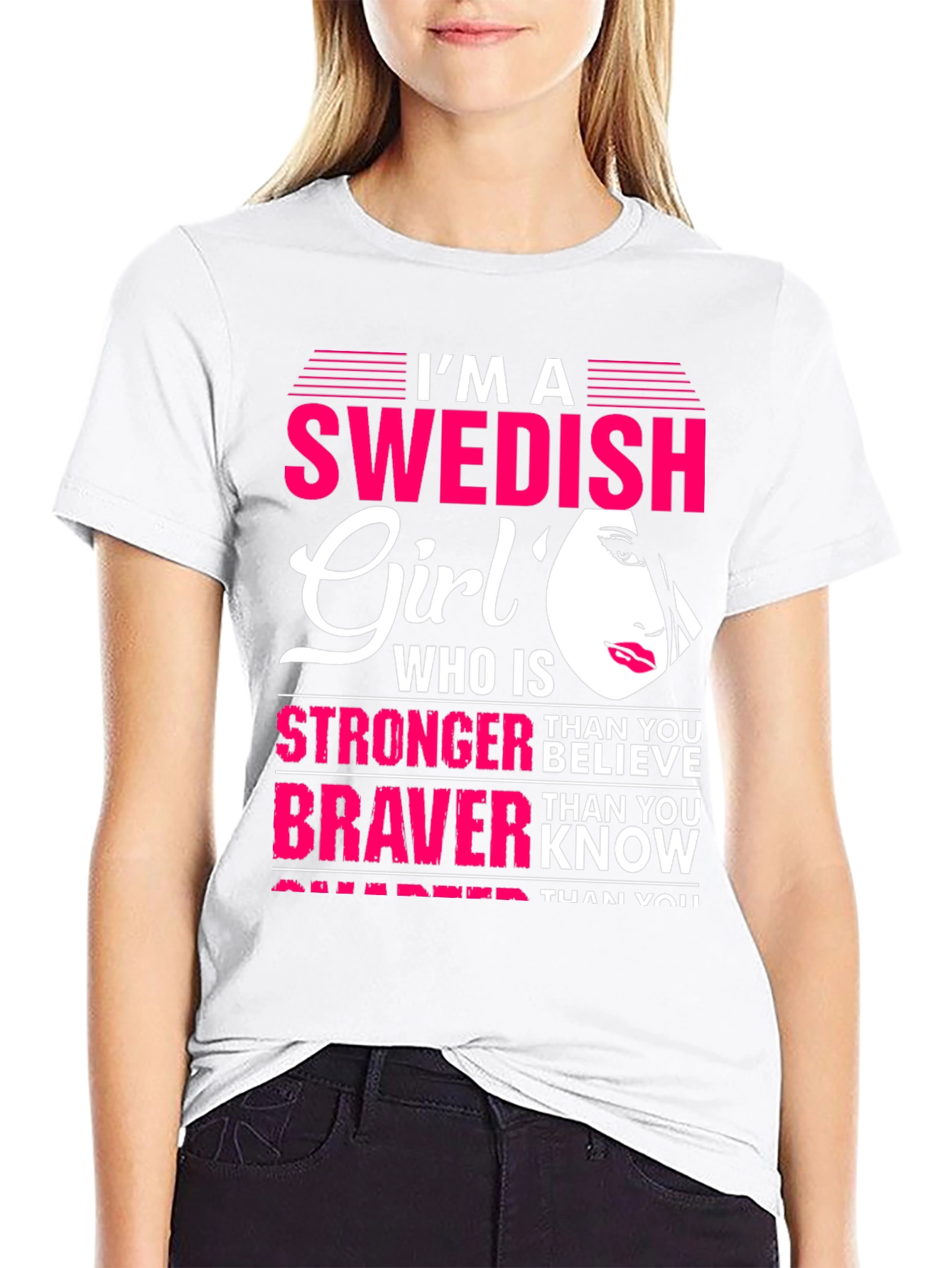 Swedish Girl Graphic Tee - Strong & Brave