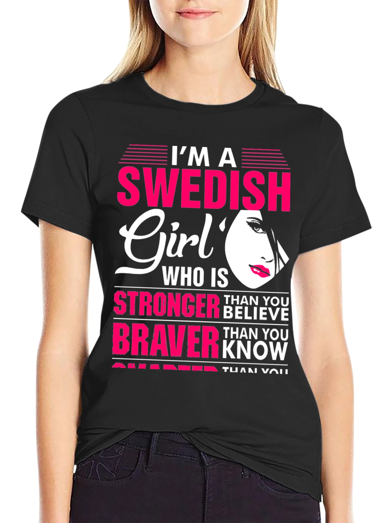 Swedish Girl Graphic Tee - Strong & Brave