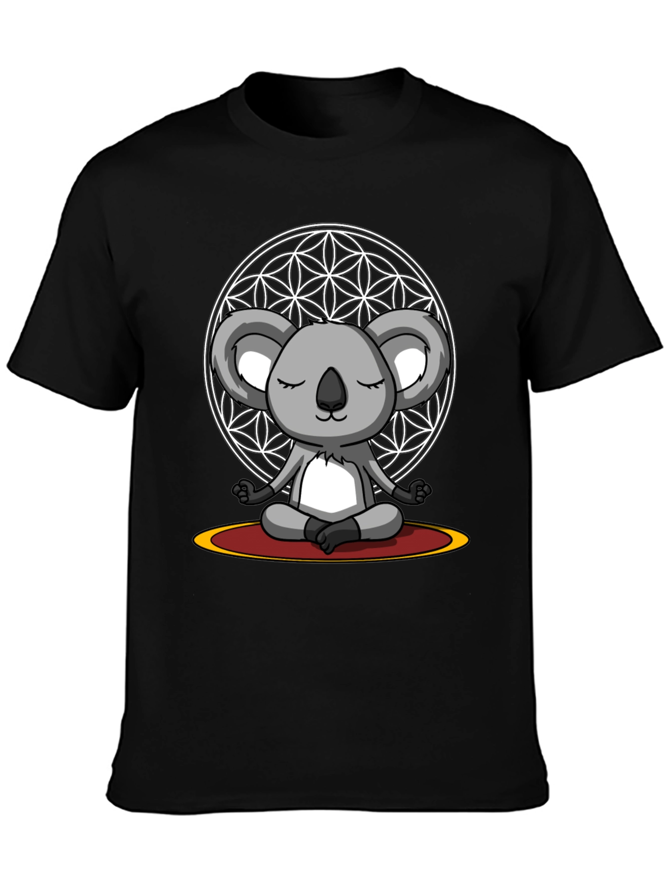 Meditating Koala Bear Graphic Tee - Zen Vibes