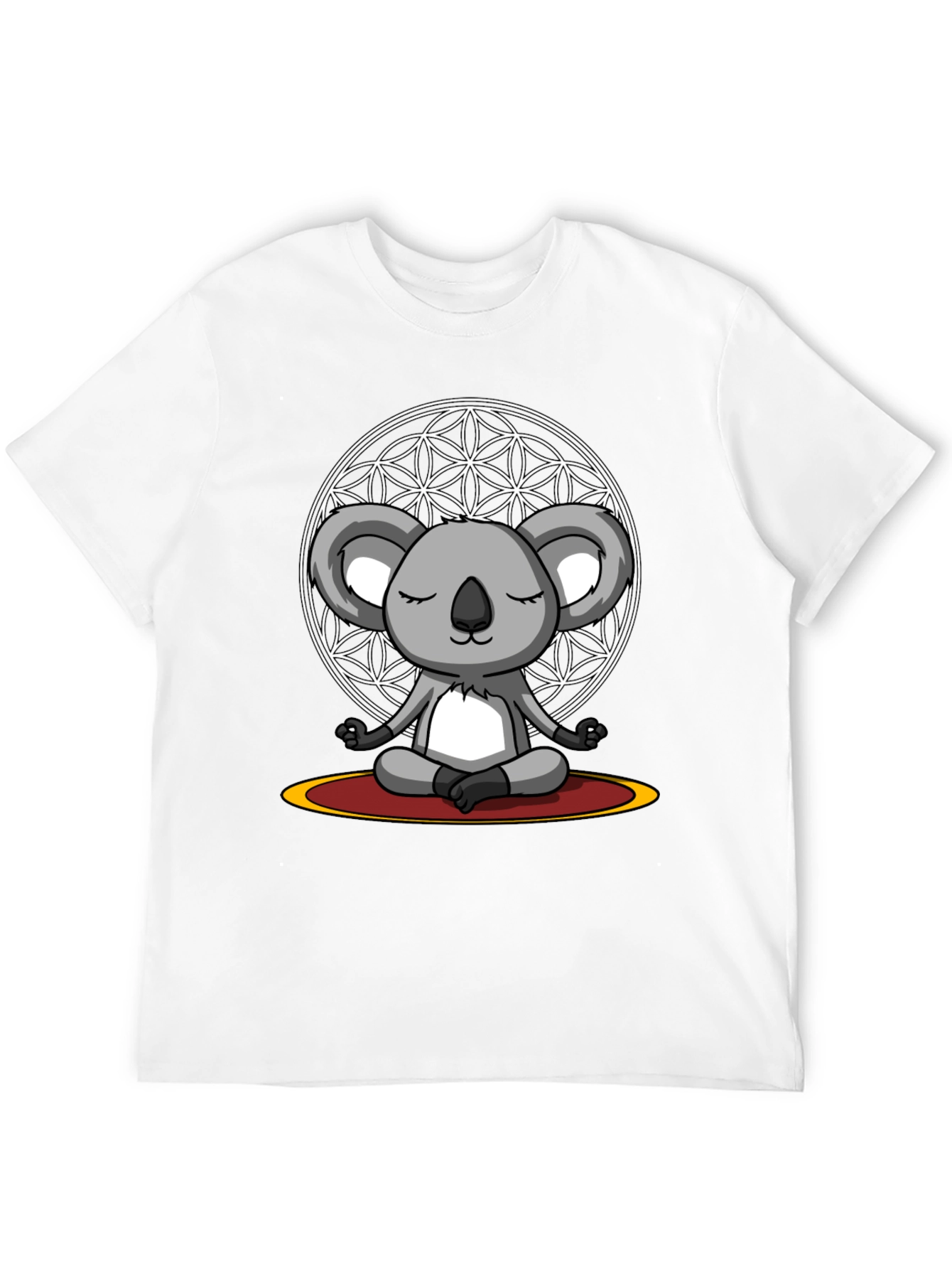 Meditating Koala Bear Graphic Tee - Zen Vibes