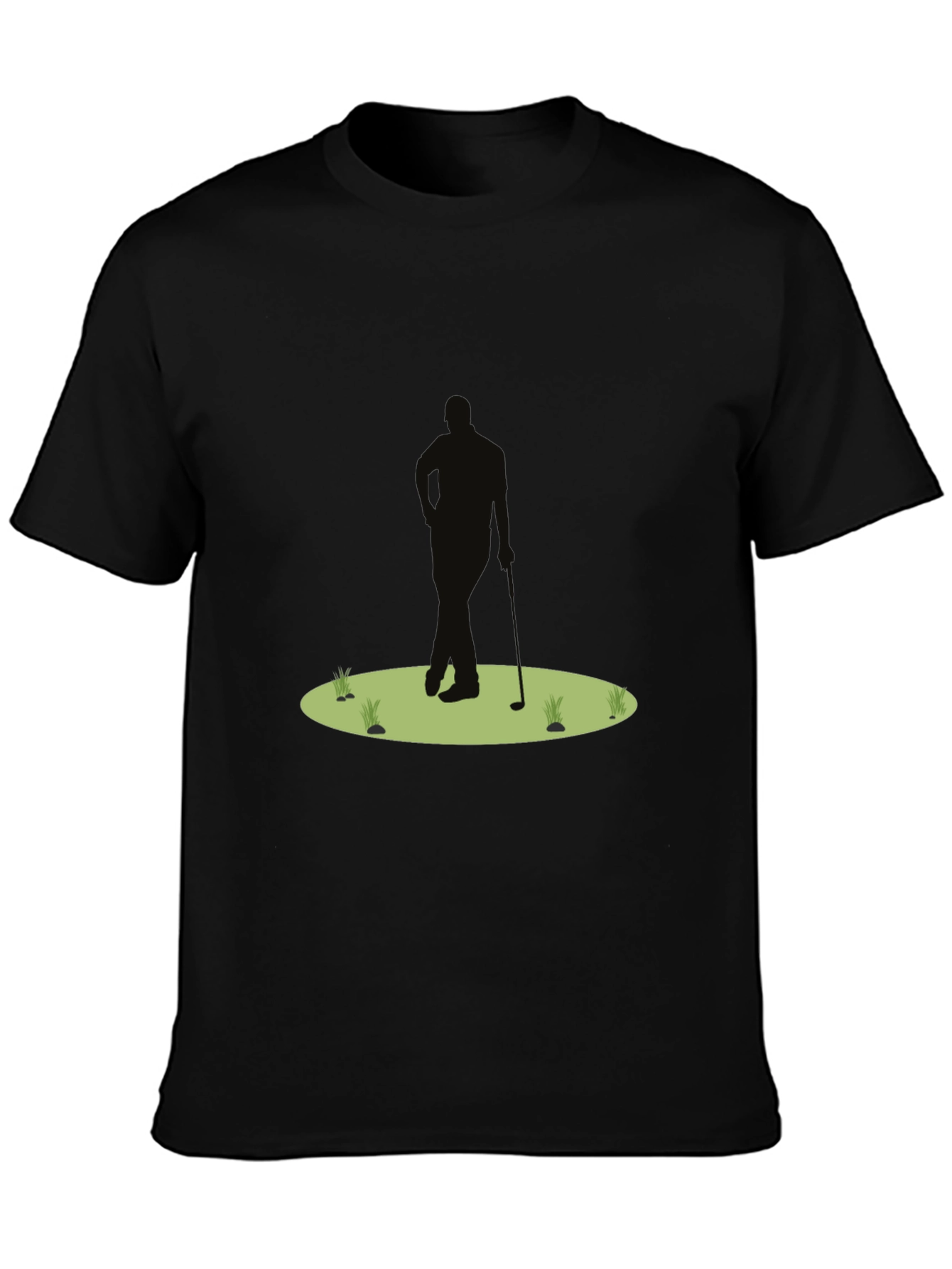 Golf Silhouette Black T-Shirt