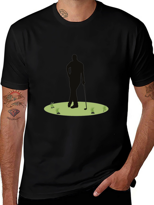 Golf Silhouette Black T-Shirt