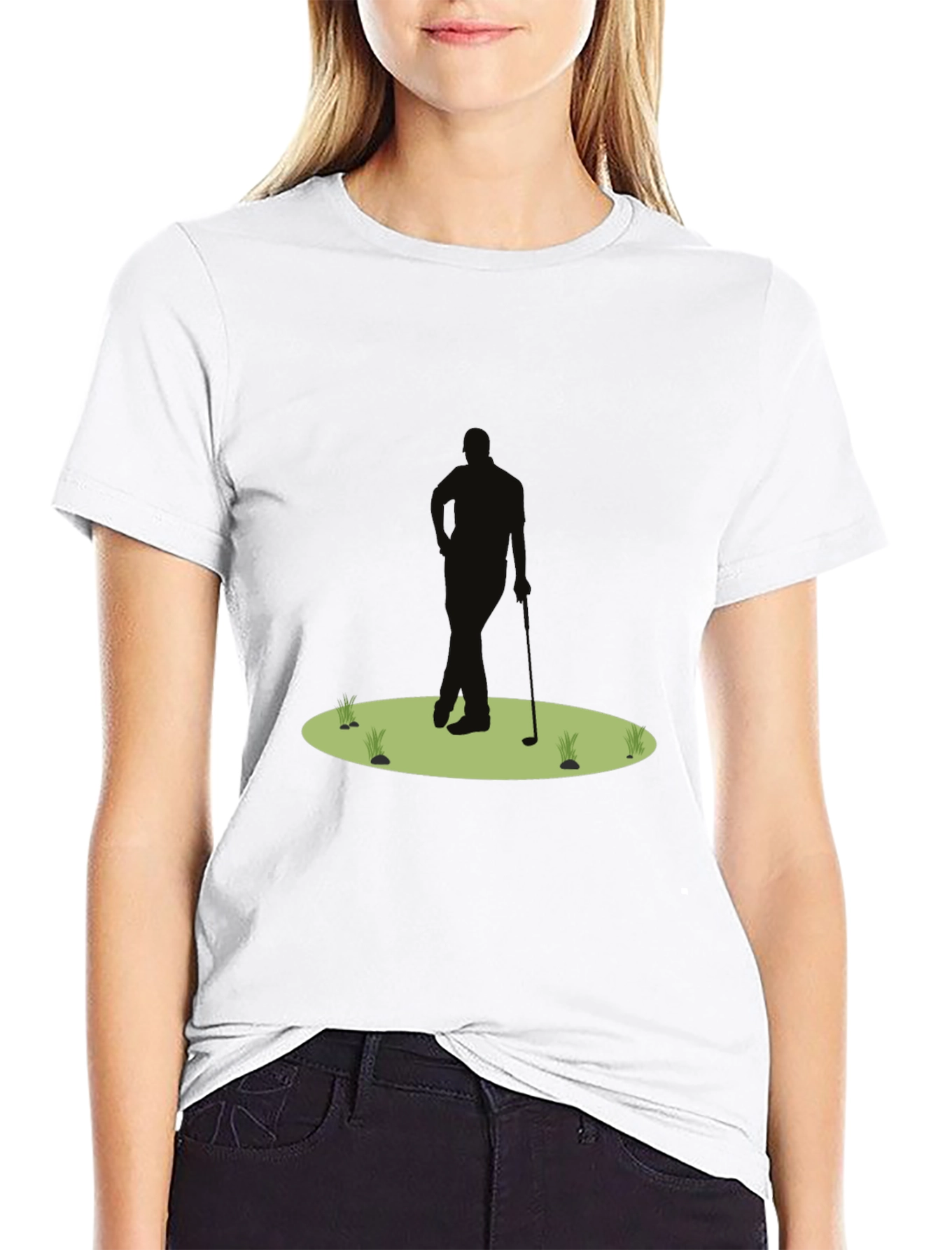 Golf Silhouette Black T-Shirt