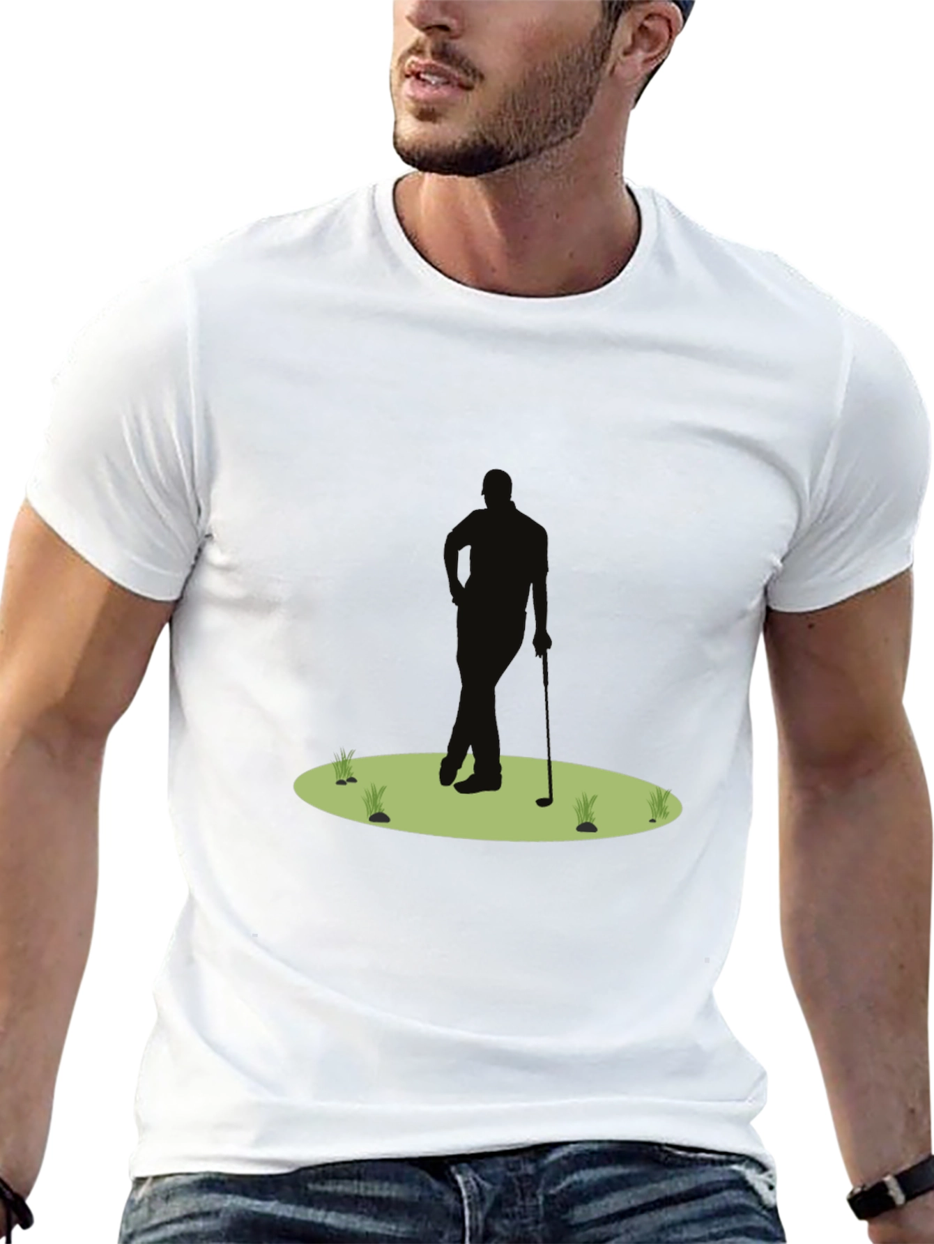 Golf Silhouette Black T-Shirt