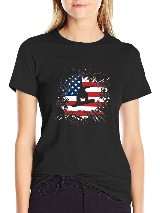 American Snowboarder Patriotic T-Shirt