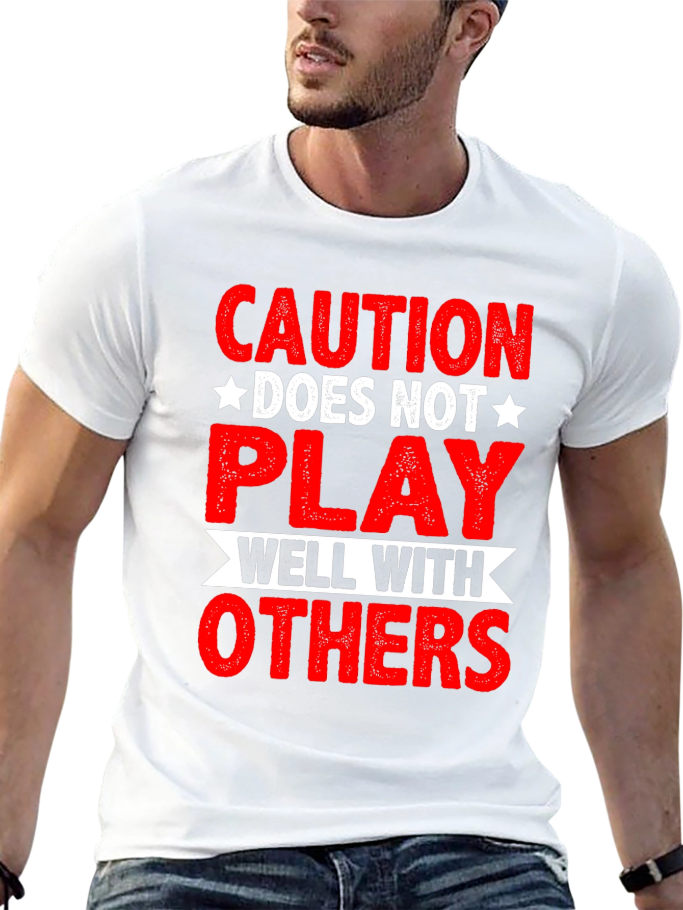 Caution: Does Not Play Well With Others Graphic Tee