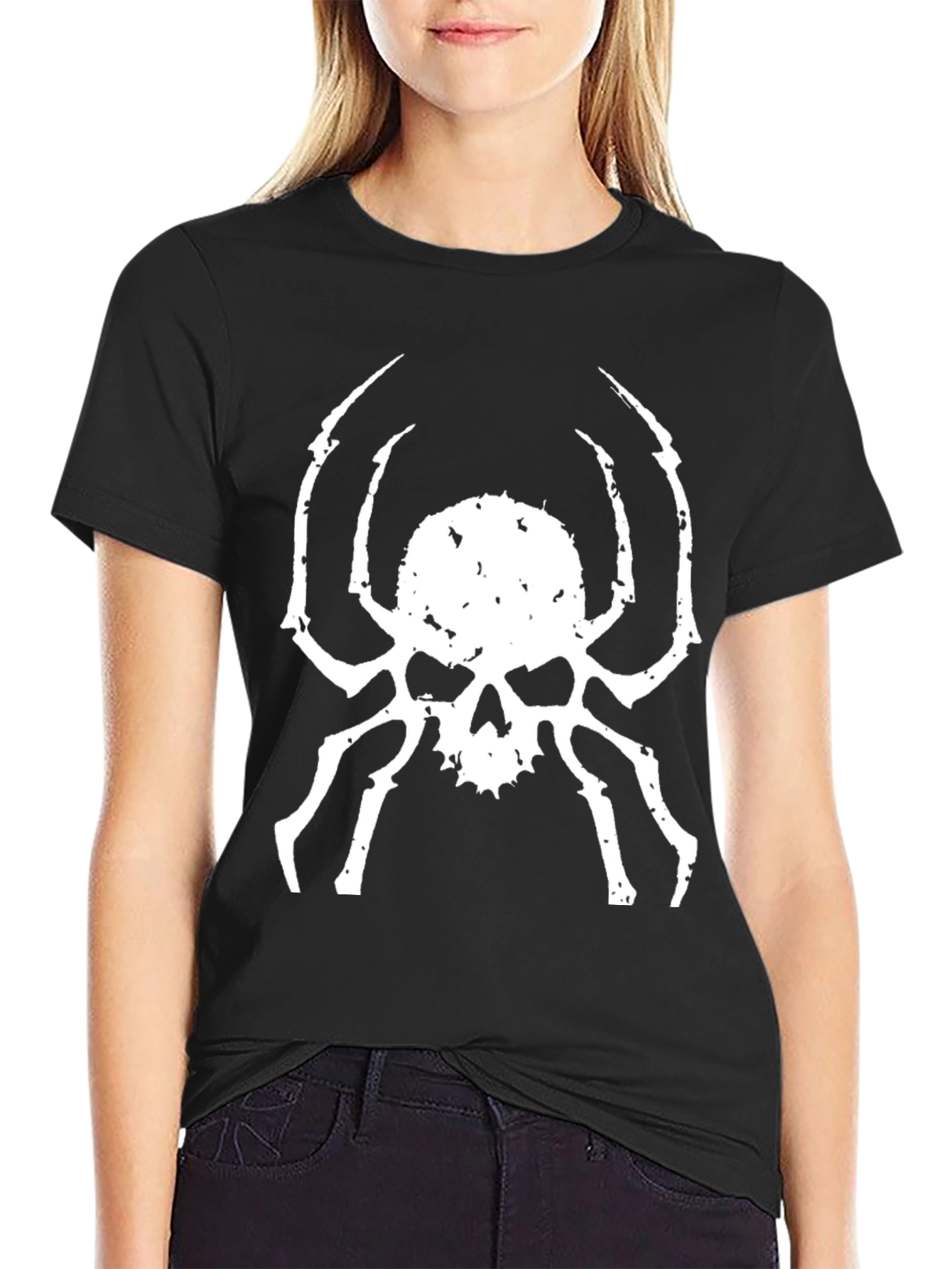 Skull Spider Graphic Tee - Mens Black T-Shirt