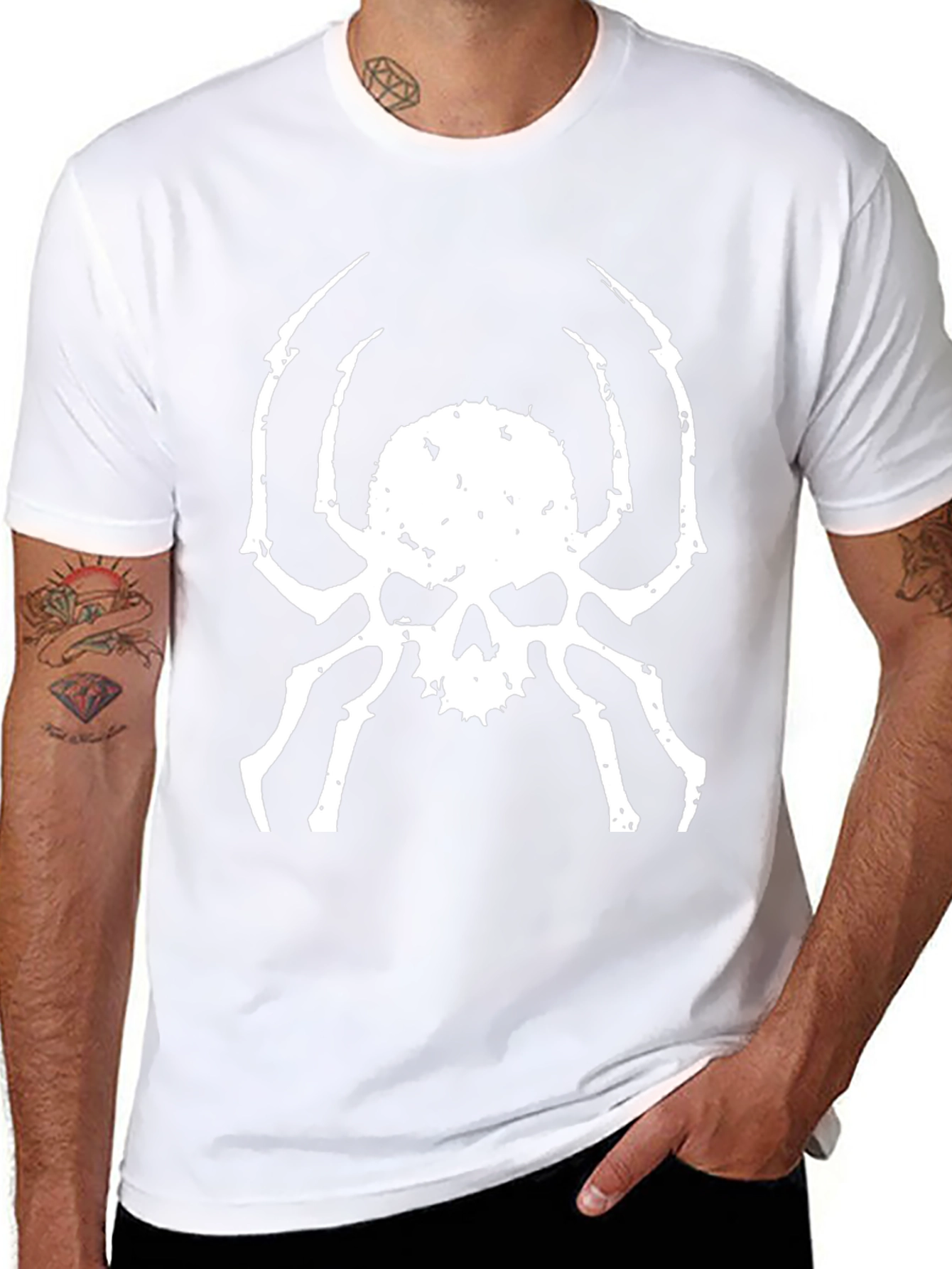 Skull Spider Graphic Tee - Mens Black T-Shirt