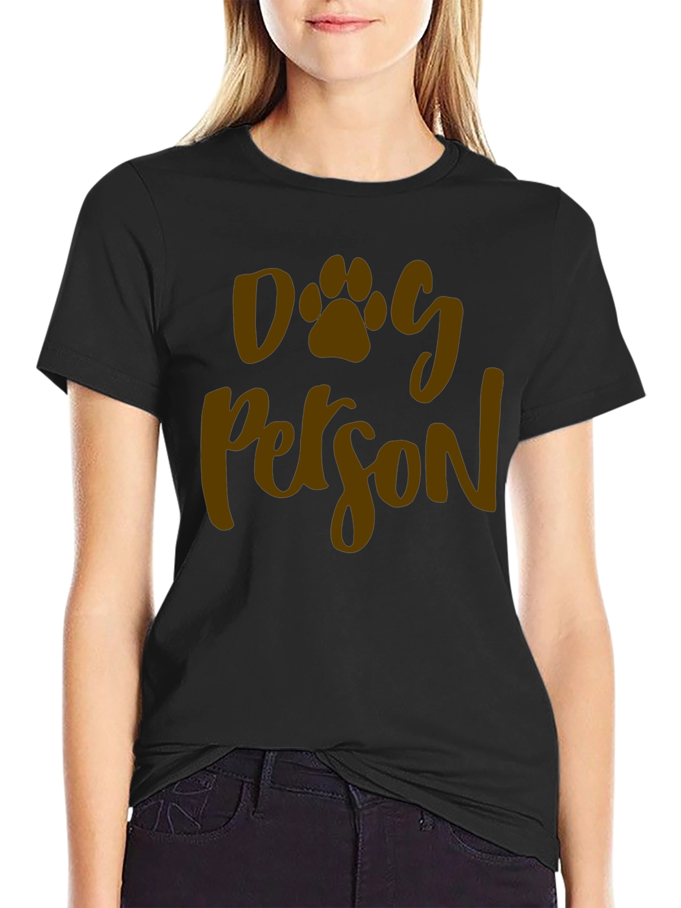 Dog Person Graphic Tee -  Unisex Black T-Shirt