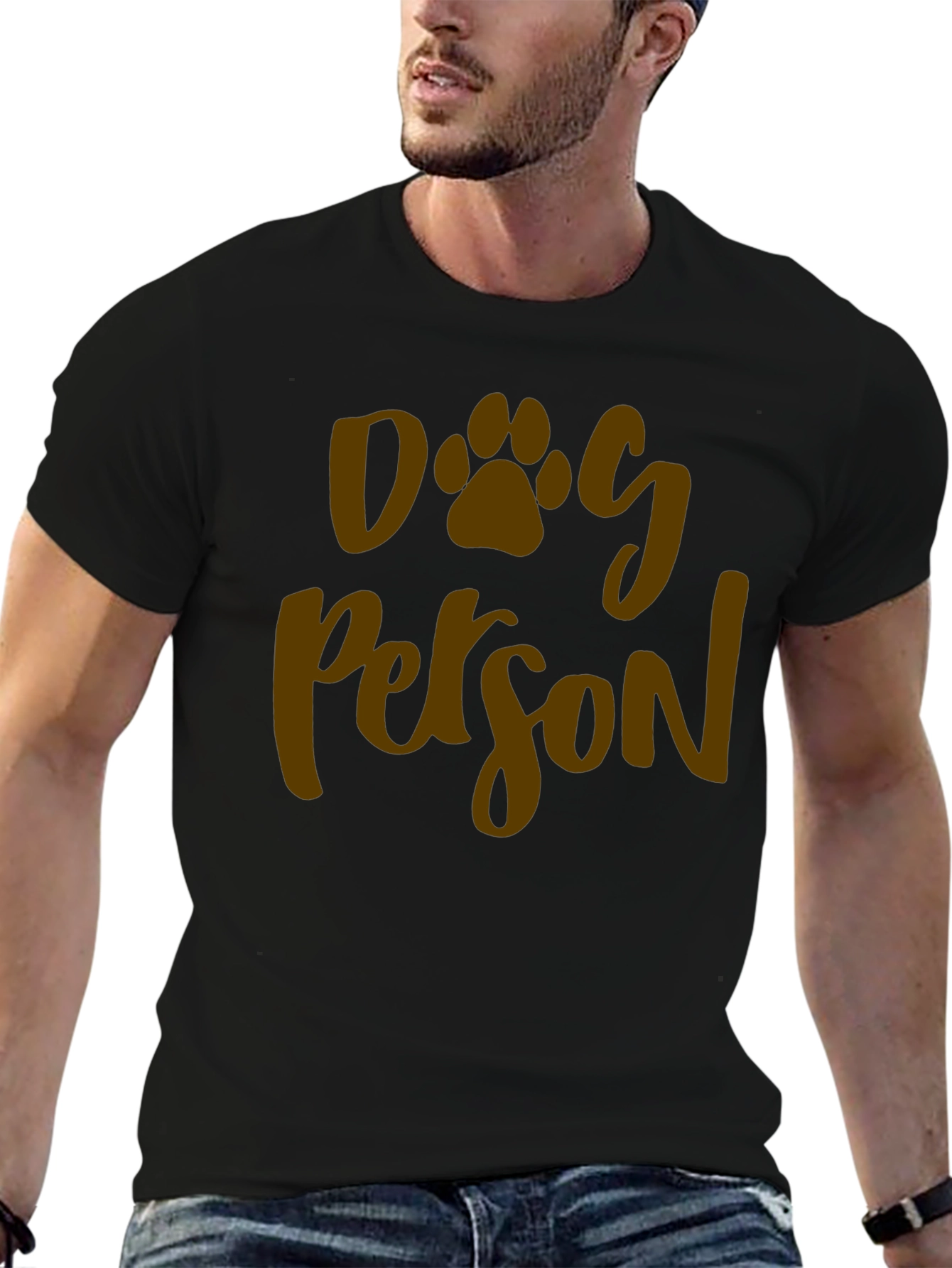 Dog Person Graphic Tee -  Unisex Black T-Shirt