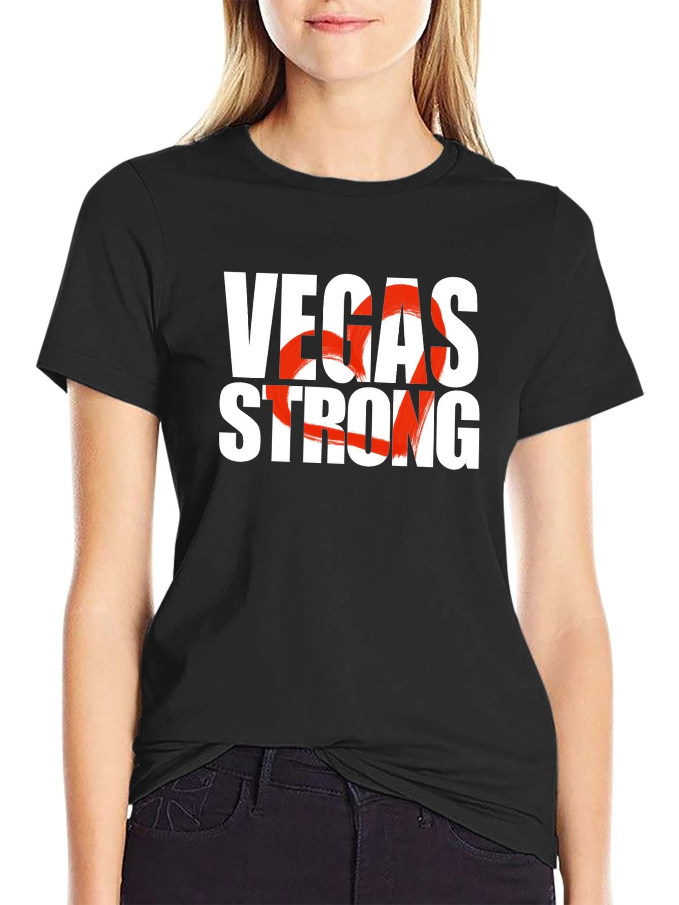 Vegas Strong Graphic Tee - Unisex Black T-Shirt