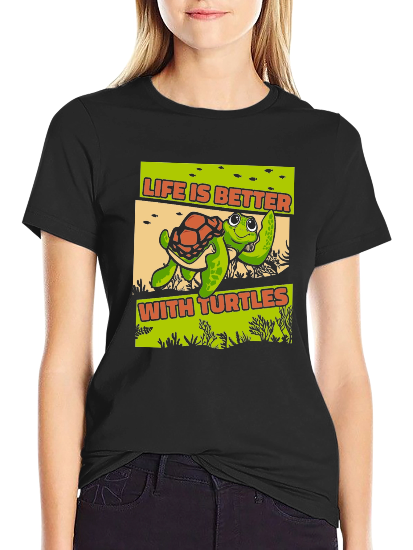 Life is Better With Turtles Graphic T-Shirt