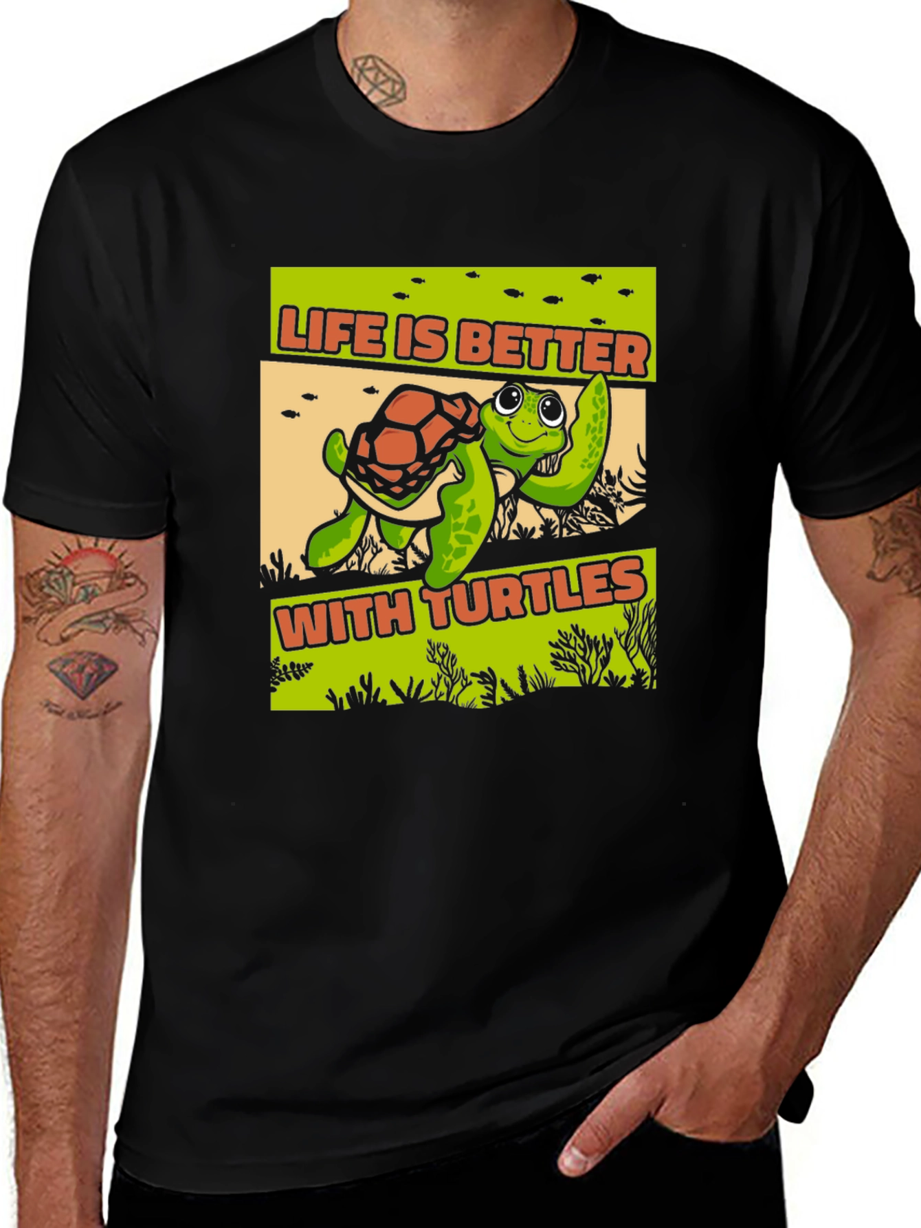 Life is Better With Turtles Graphic T-Shirt