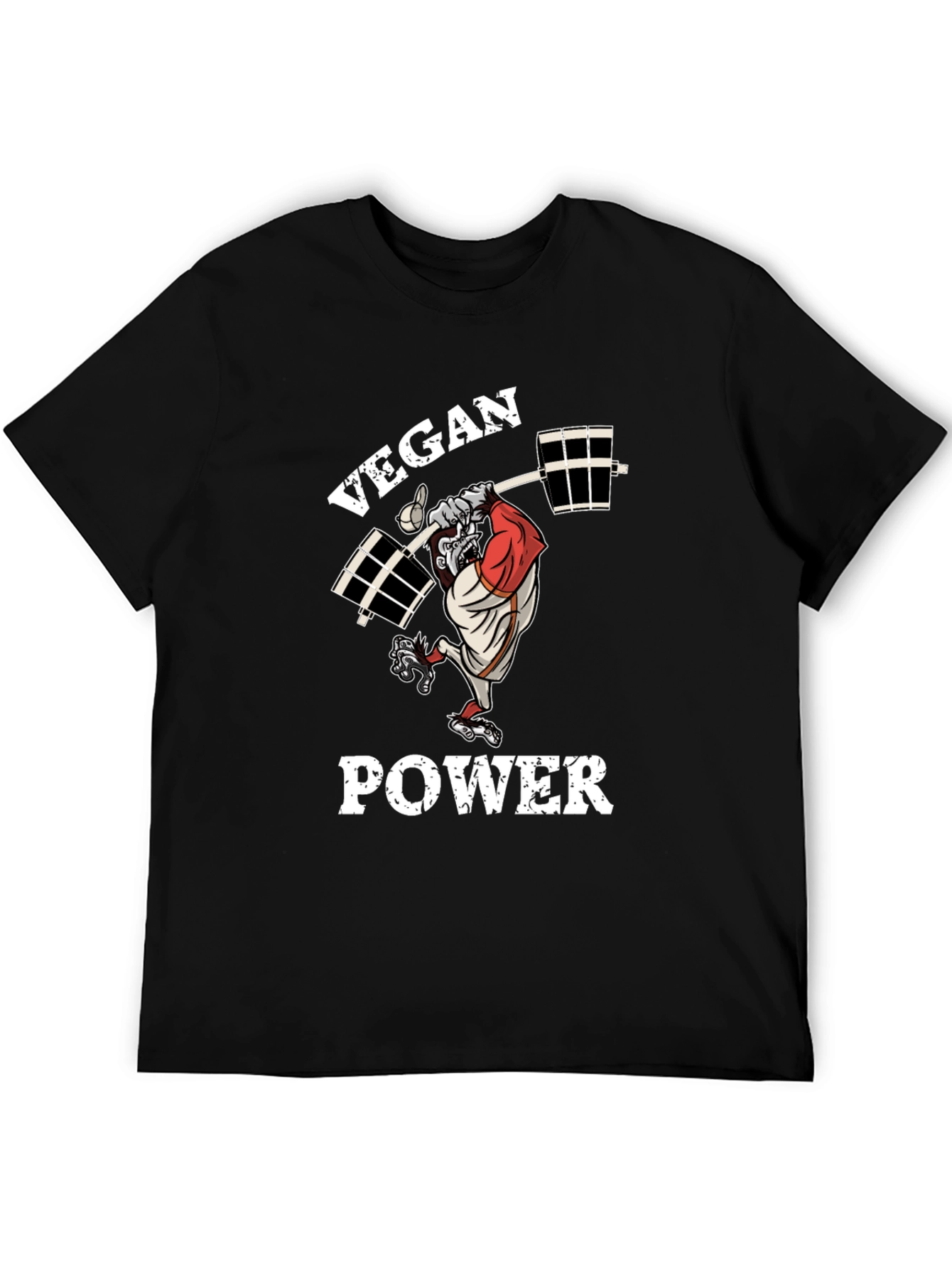 Vegan Power T-Shirt - Gorilla Weightlifter Design