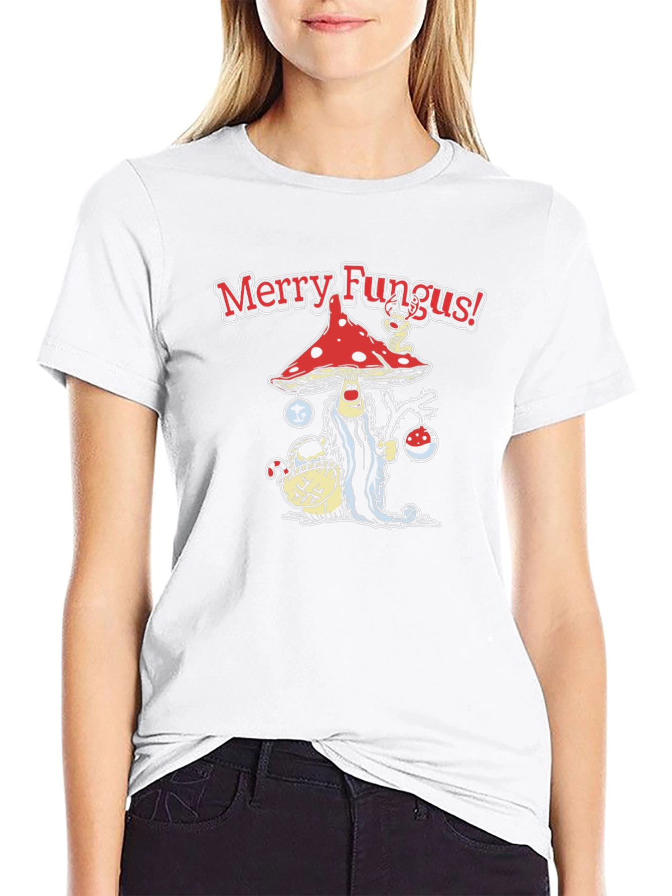 Merry Fungus Graphic T-Shirt - Holiday Humor