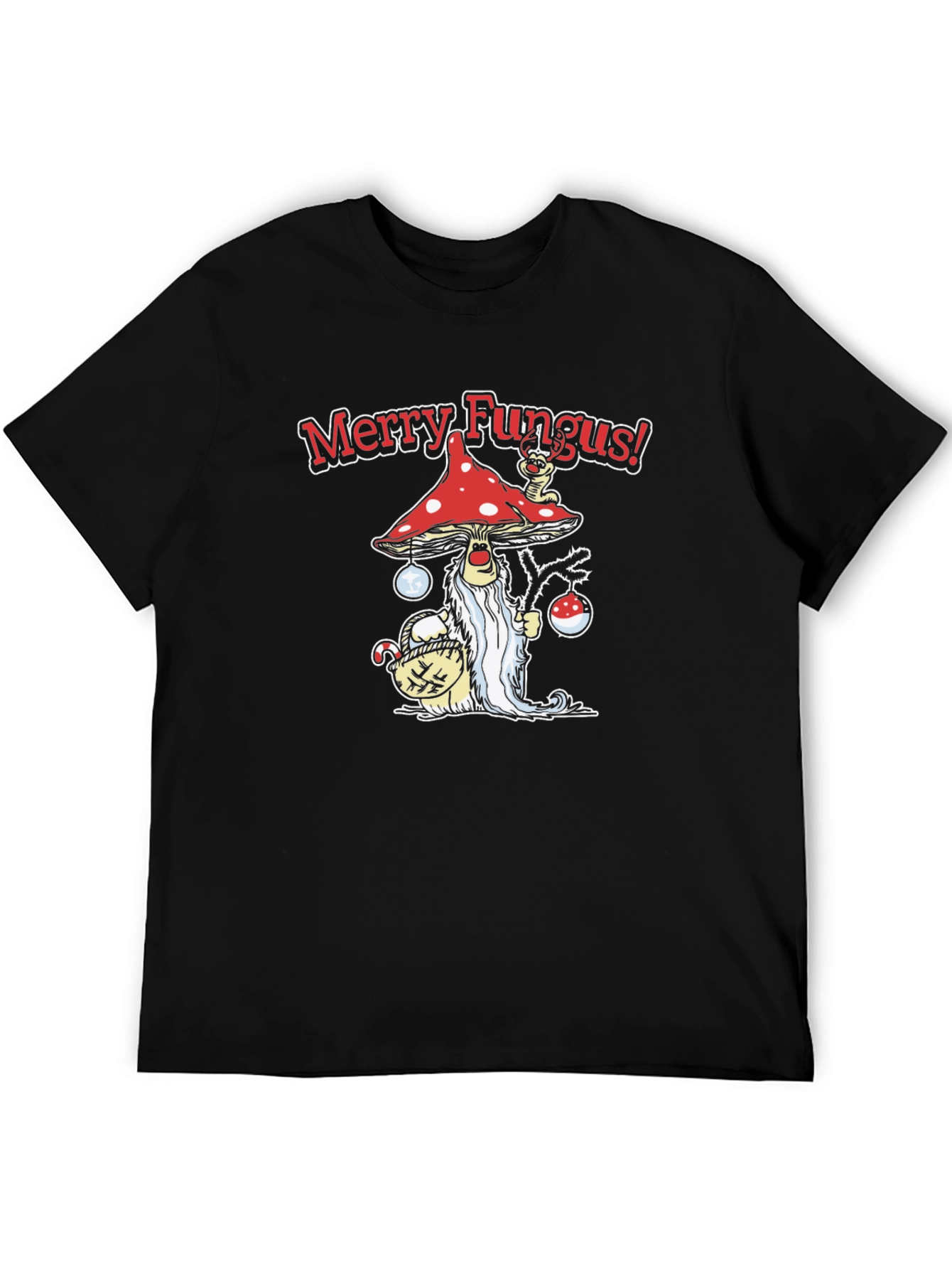 Merry Fungus Graphic T-Shirt - Holiday Humor