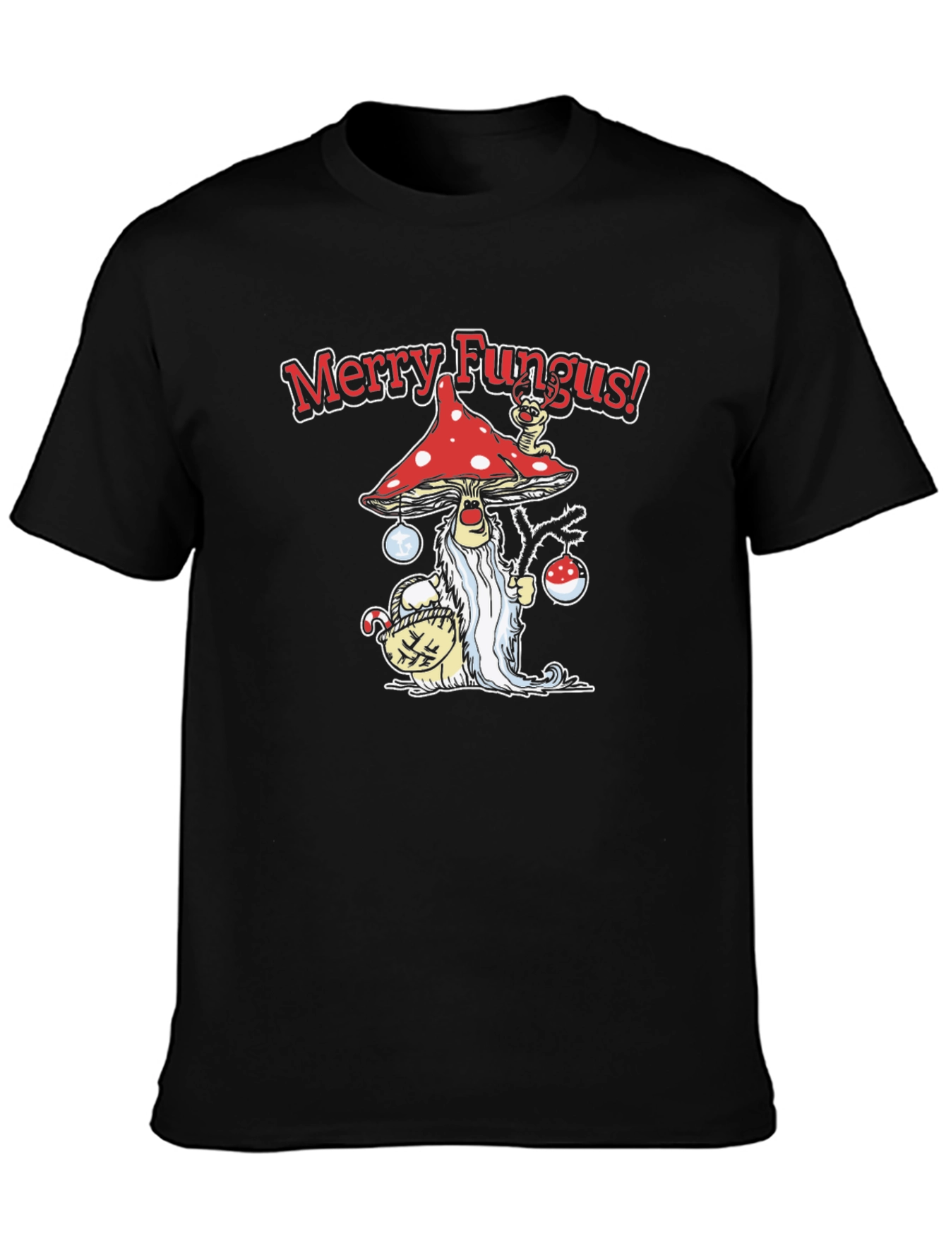 Merry Fungus Graphic T-Shirt - Holiday Humor