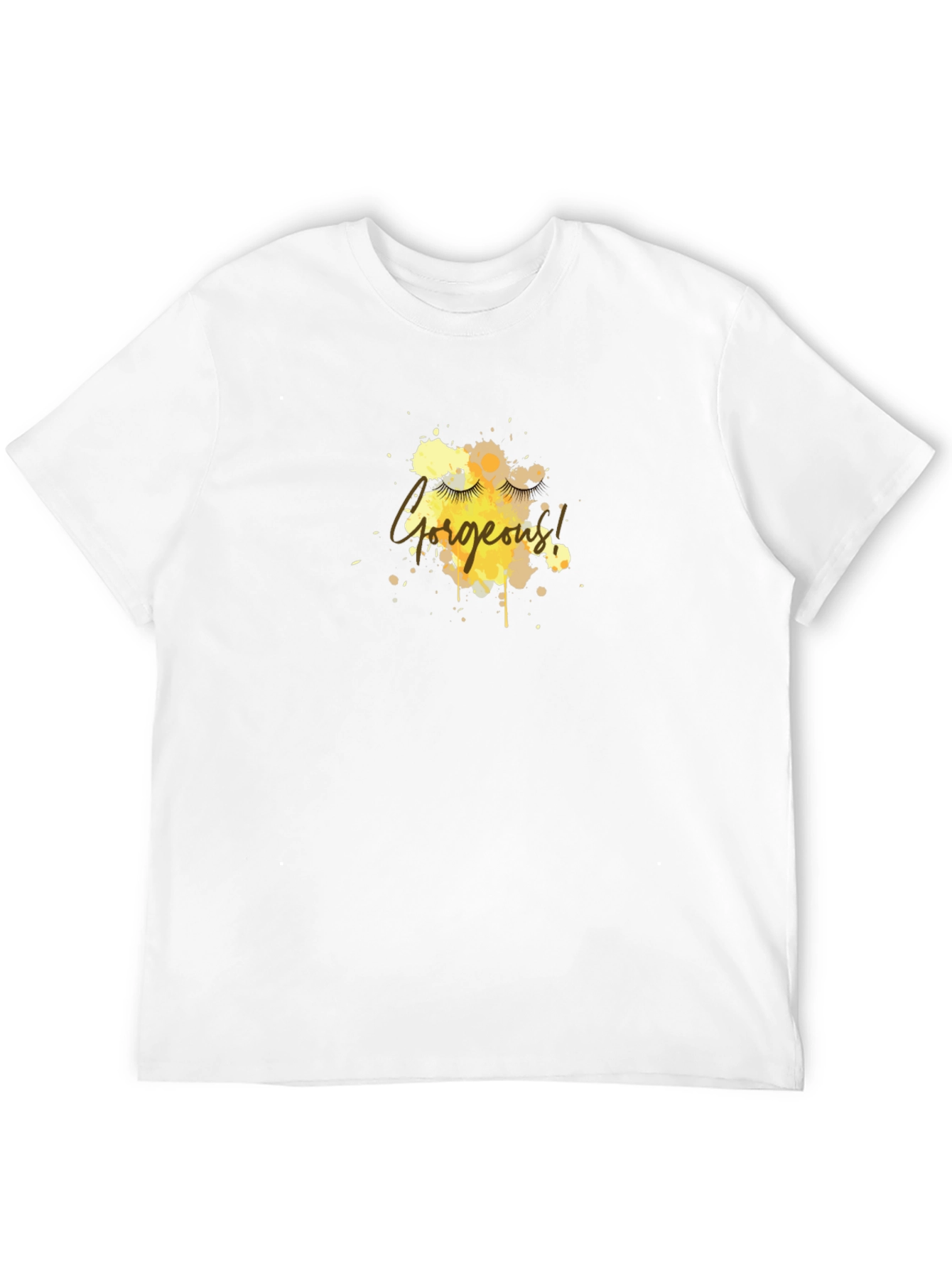 Gorgeous Eyelash Graphic Tee - Black Cotton Blend