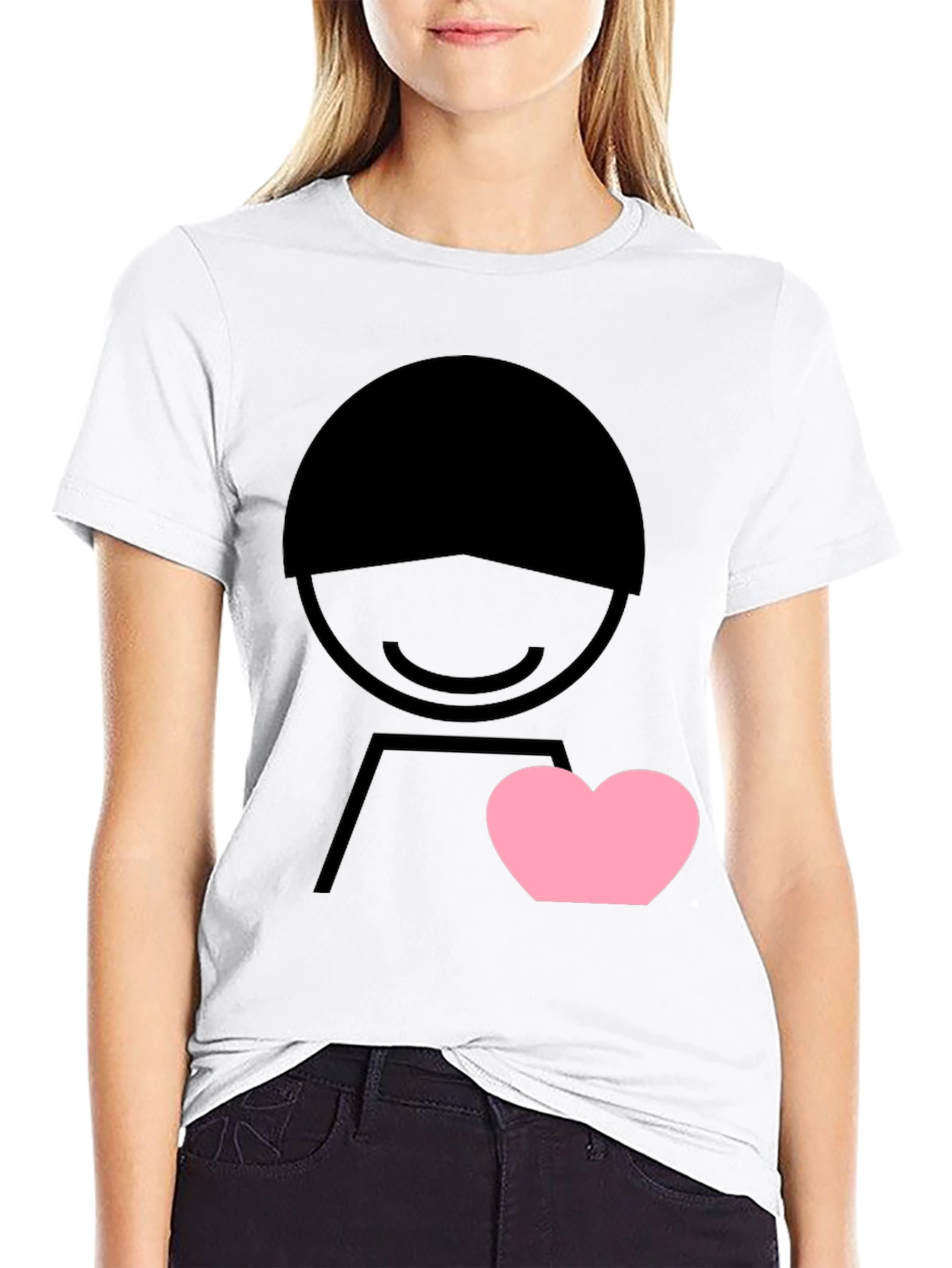 Heart Graphic Tee - Mens Black Short Sleeve