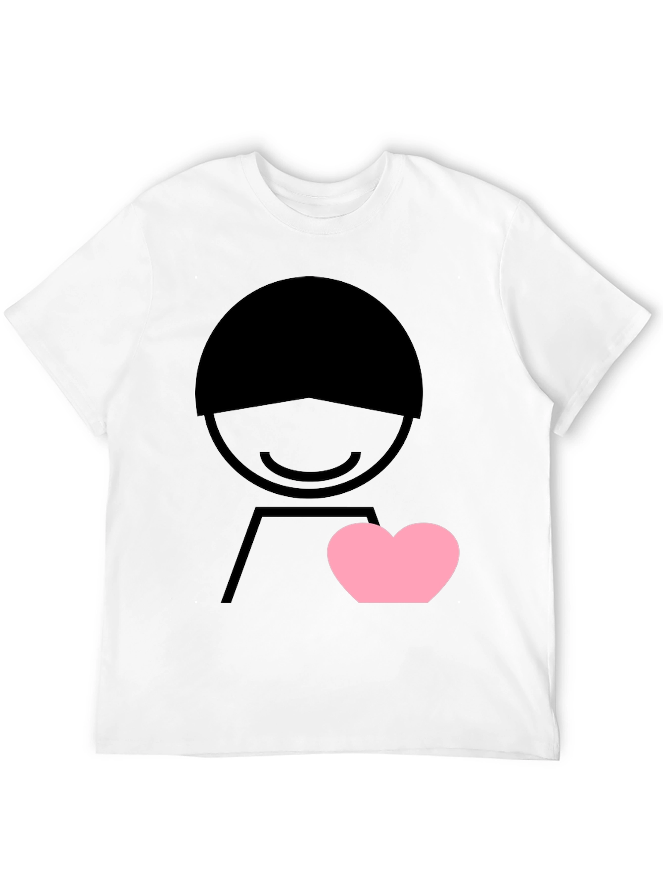 Heart Graphic Tee - Mens Black Short Sleeve