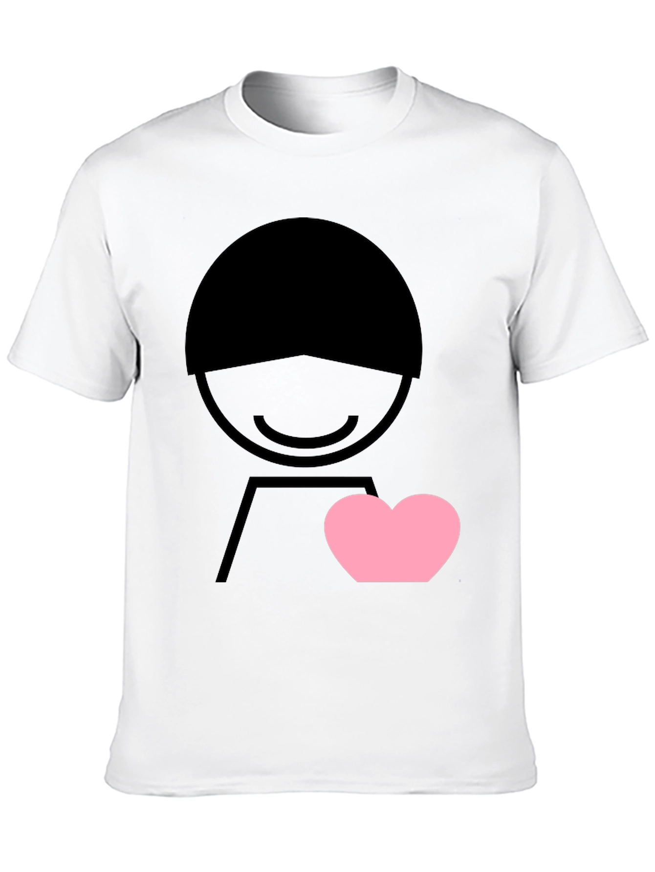 Heart Graphic Tee - Mens Black Short Sleeve