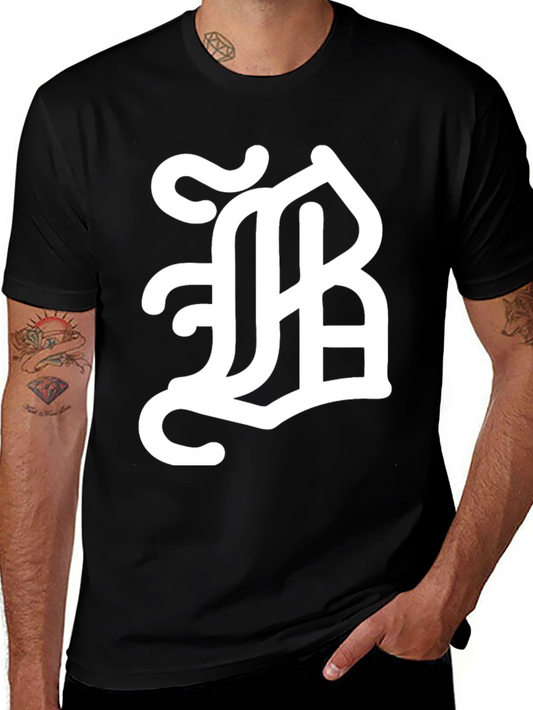 Monogram B Graphic Tee - Stylish & Bold