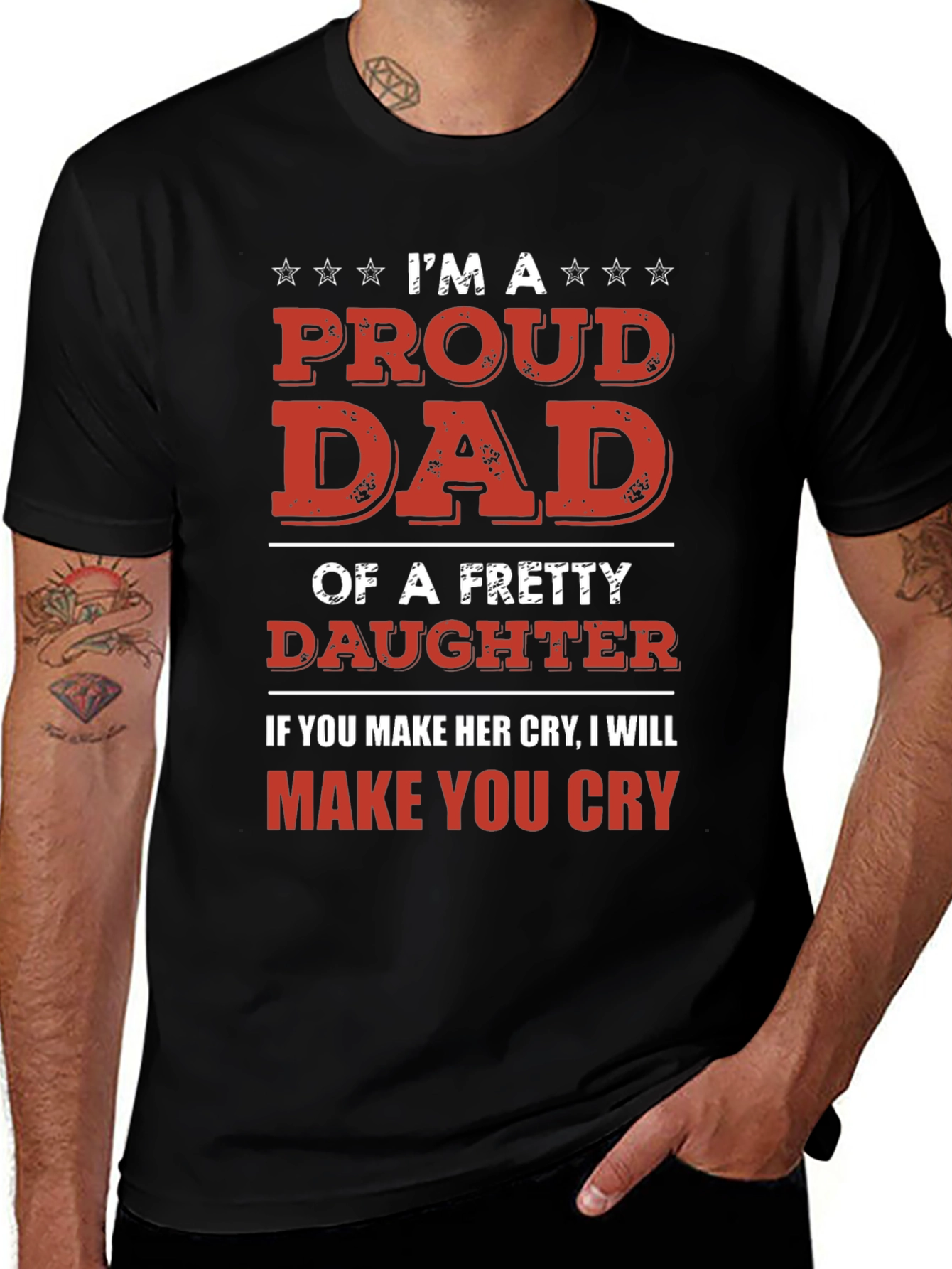 Proud Dad T-Shirt - Protective Father Gift