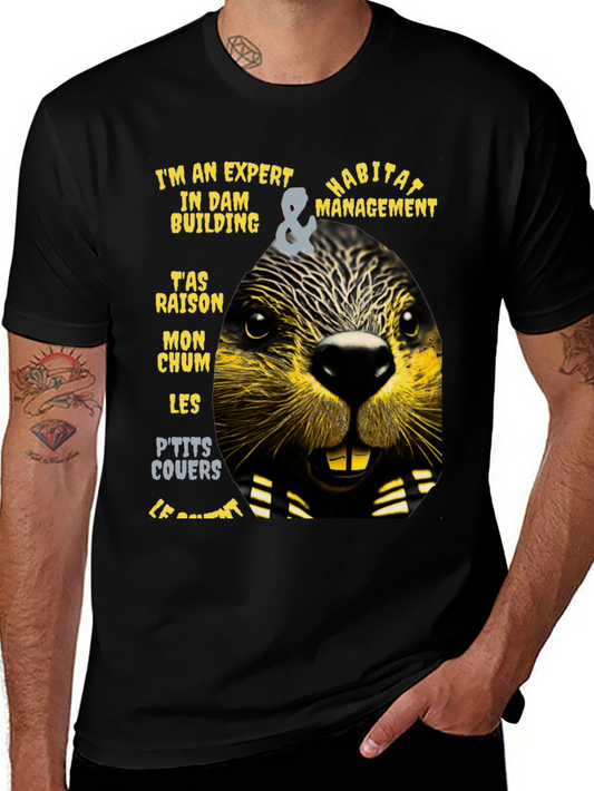 Expert Dam Builder T-Shirt - Funny Beaver Habitat Management Tee
