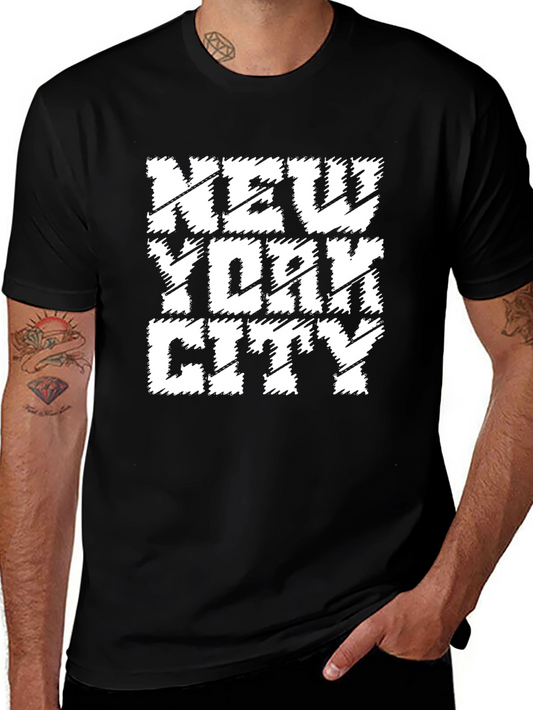 New York City Graphic T-Shirt - Black Cotton Tee
