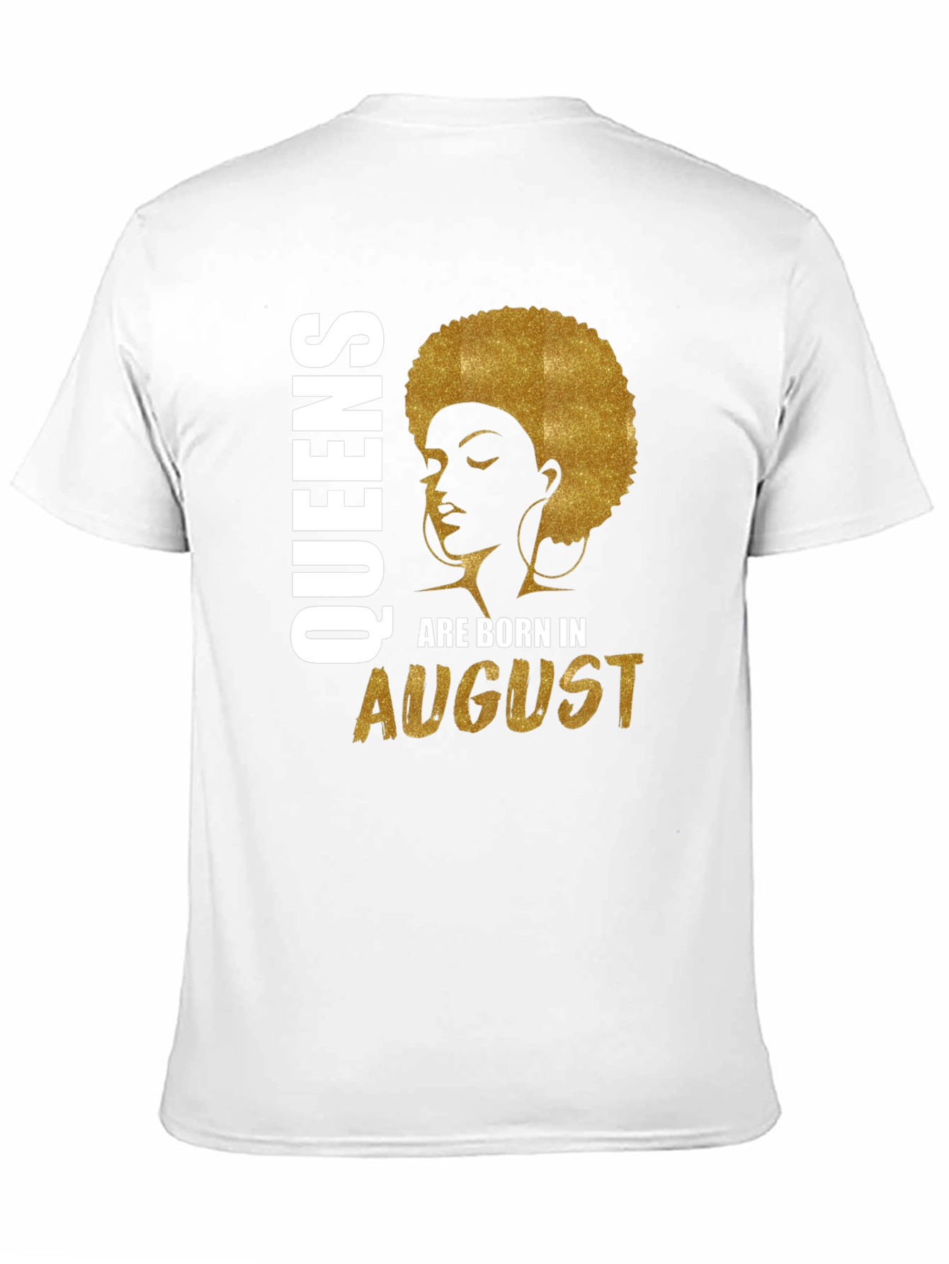 Queens Born in August Black T-Shirt