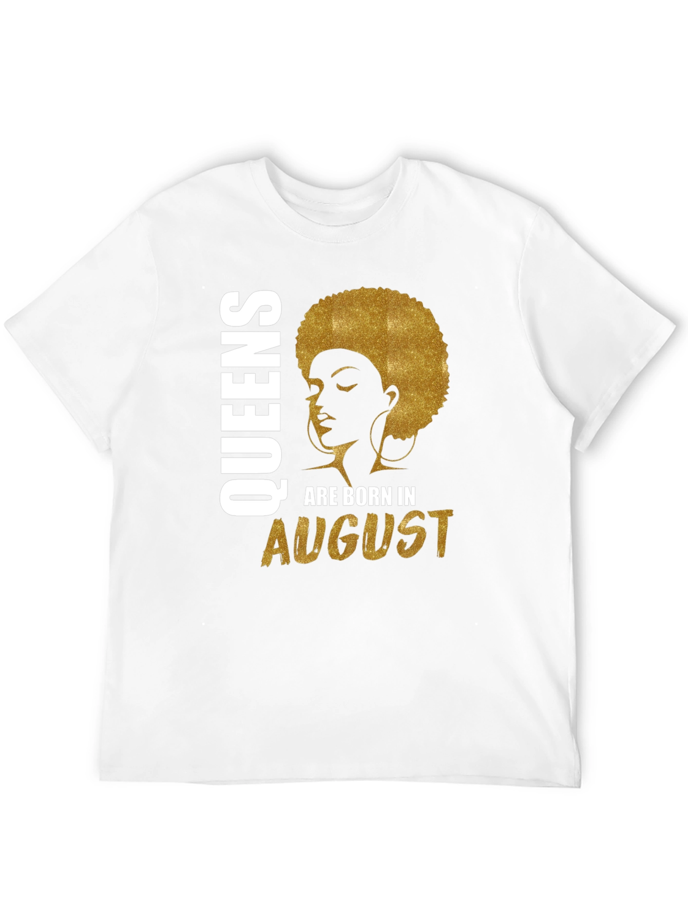 Queens Born in August Black T-Shirt