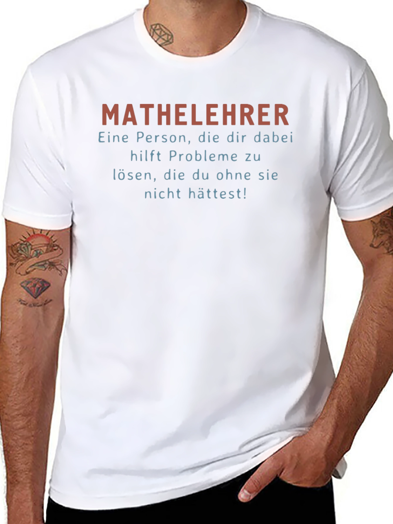Mathelehrer T-Shirt - German Math Teacher Humor Tee
