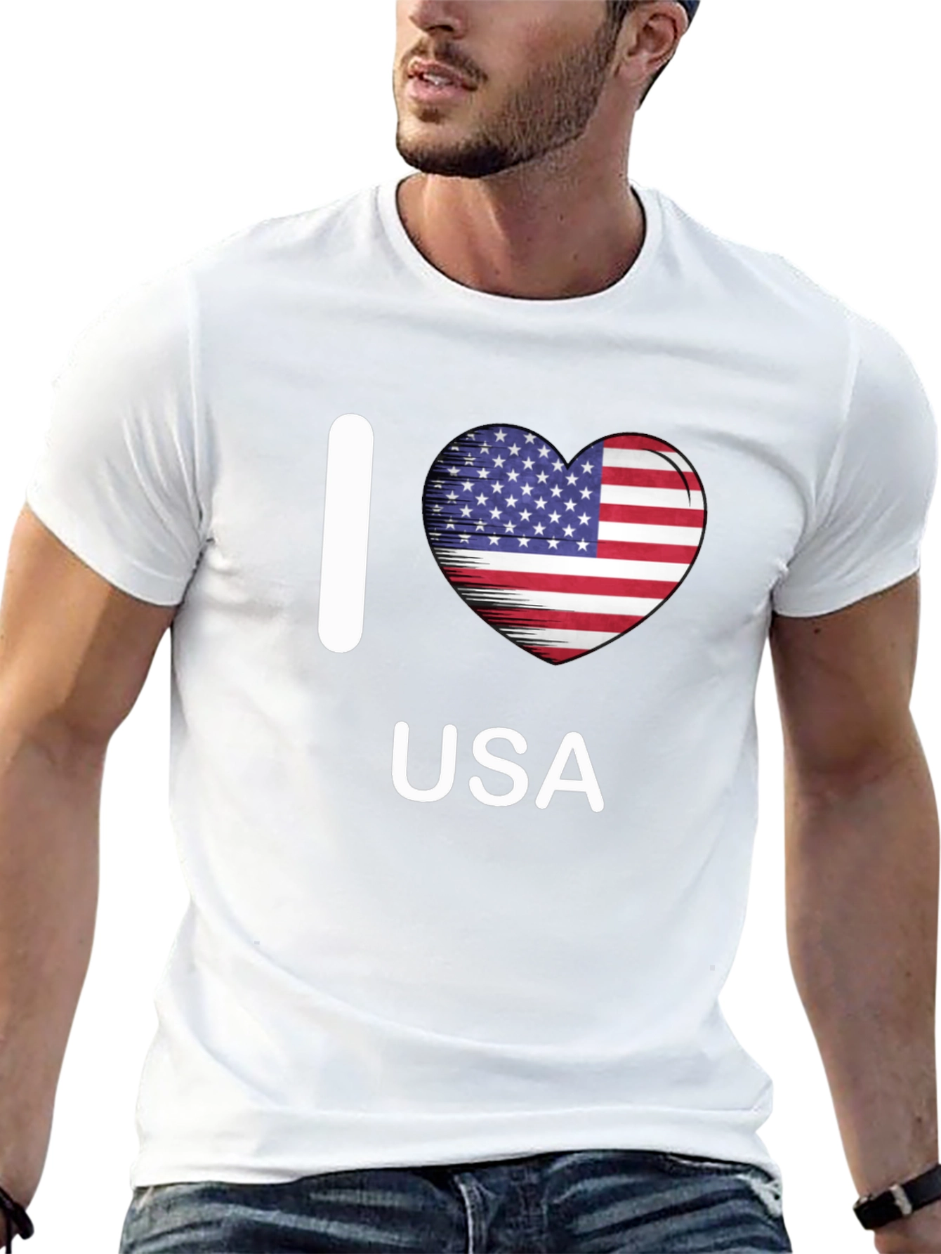 I Heart USA Patriotic T-Shirt