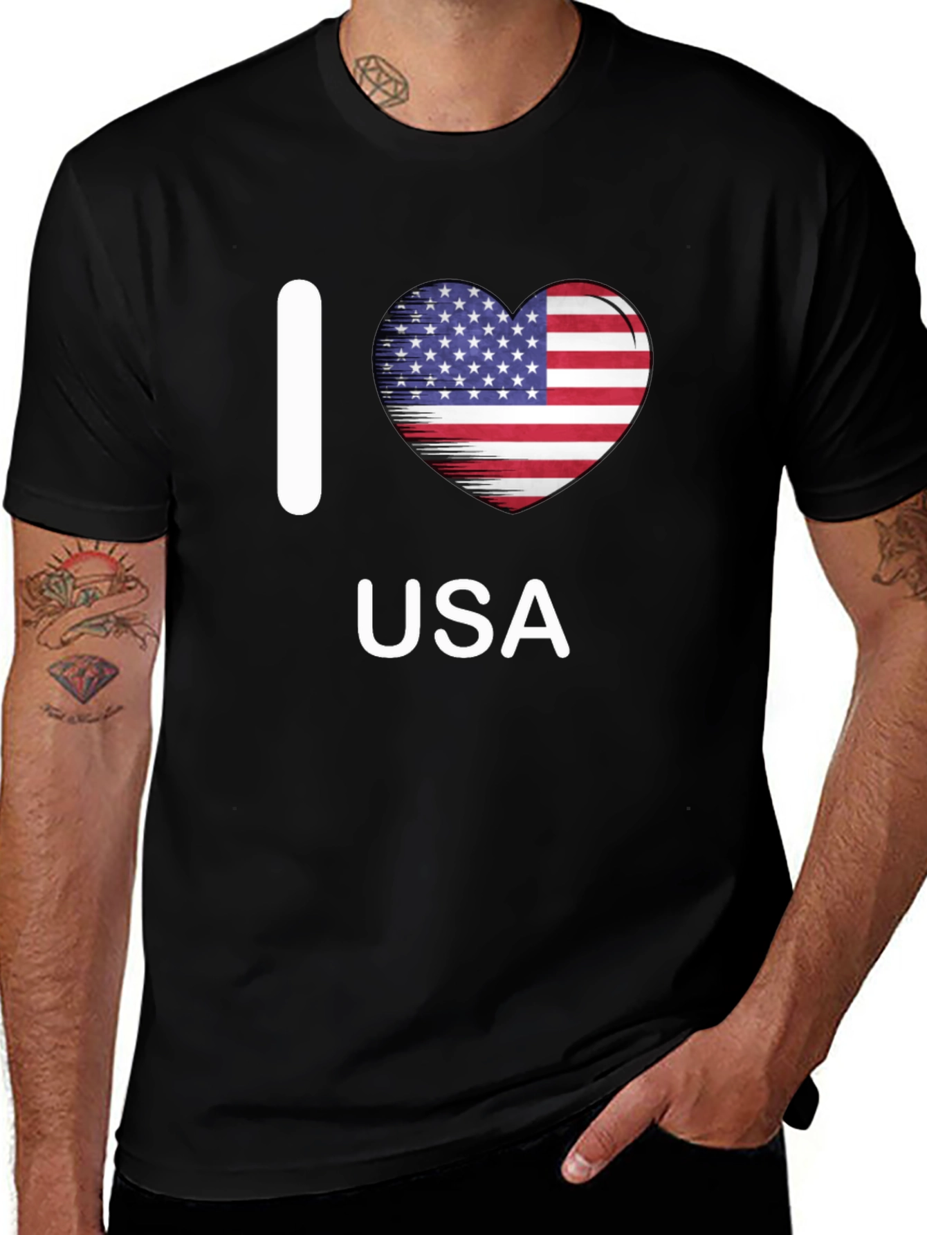 I Heart USA Patriotic T-Shirt